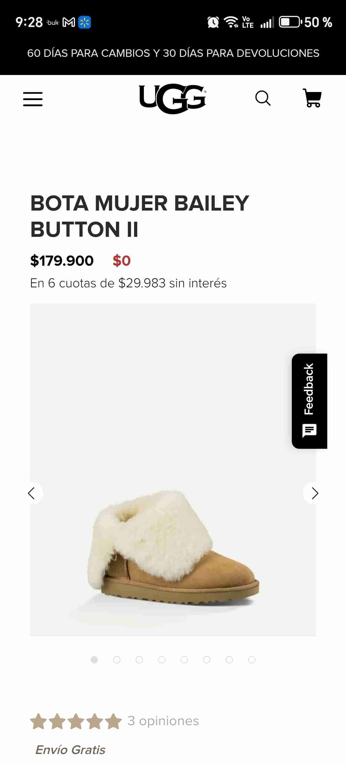 Botas UGG modelo Bailey Button - miniatura 6