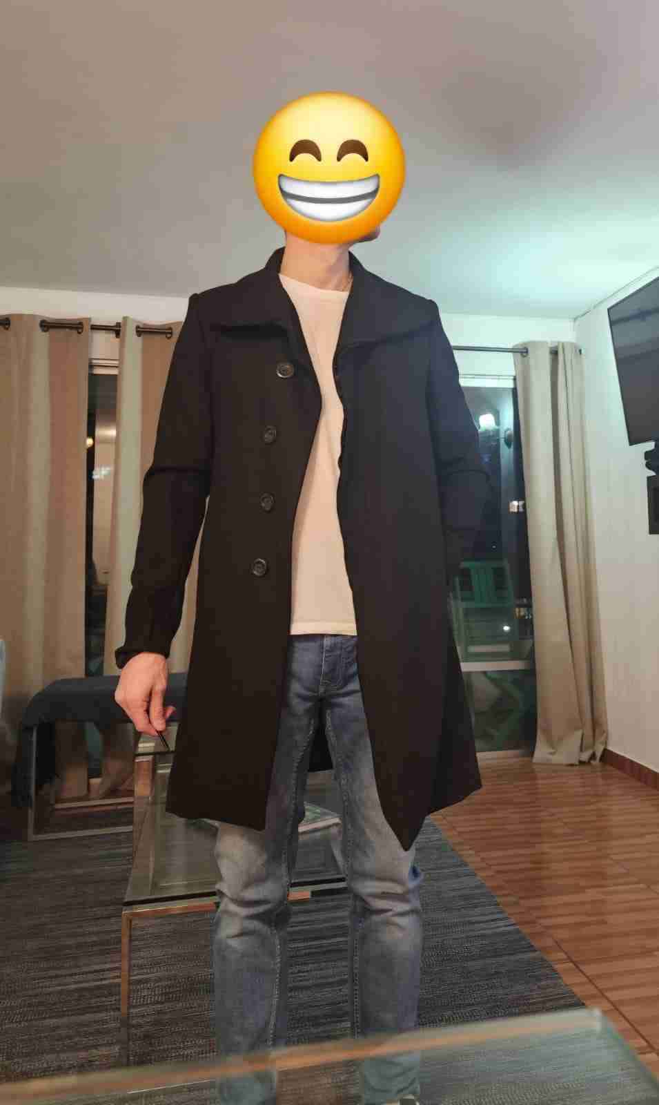 Abrigo negro elegante - miniatura 2