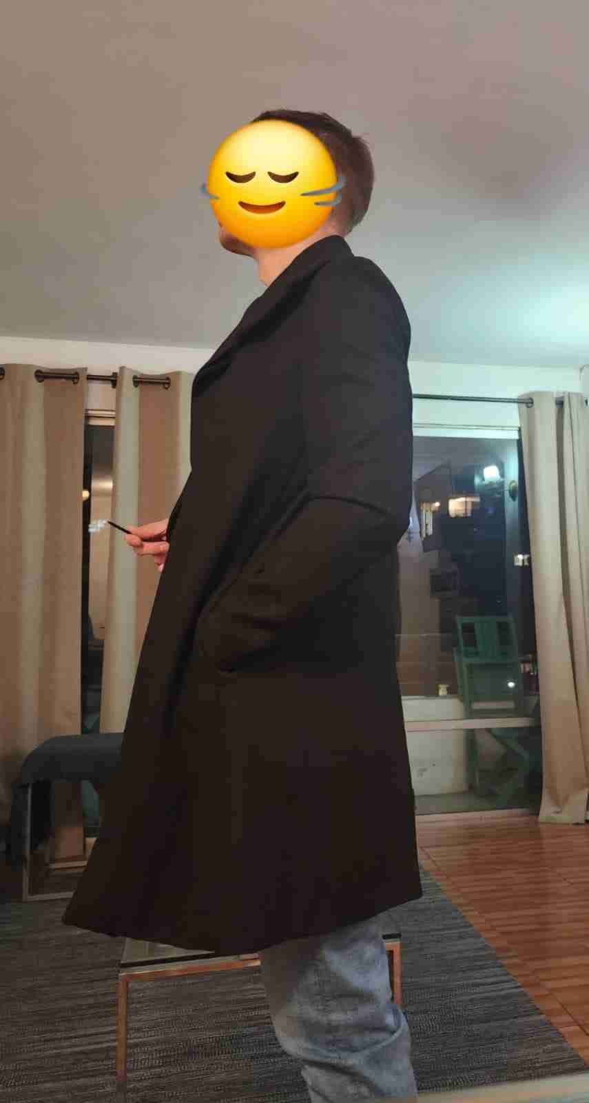 Abrigo negro elegante - miniatura 3