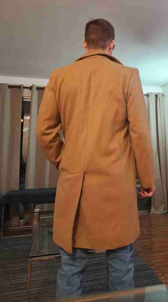 Abrigo negro elegante - miniatura 6