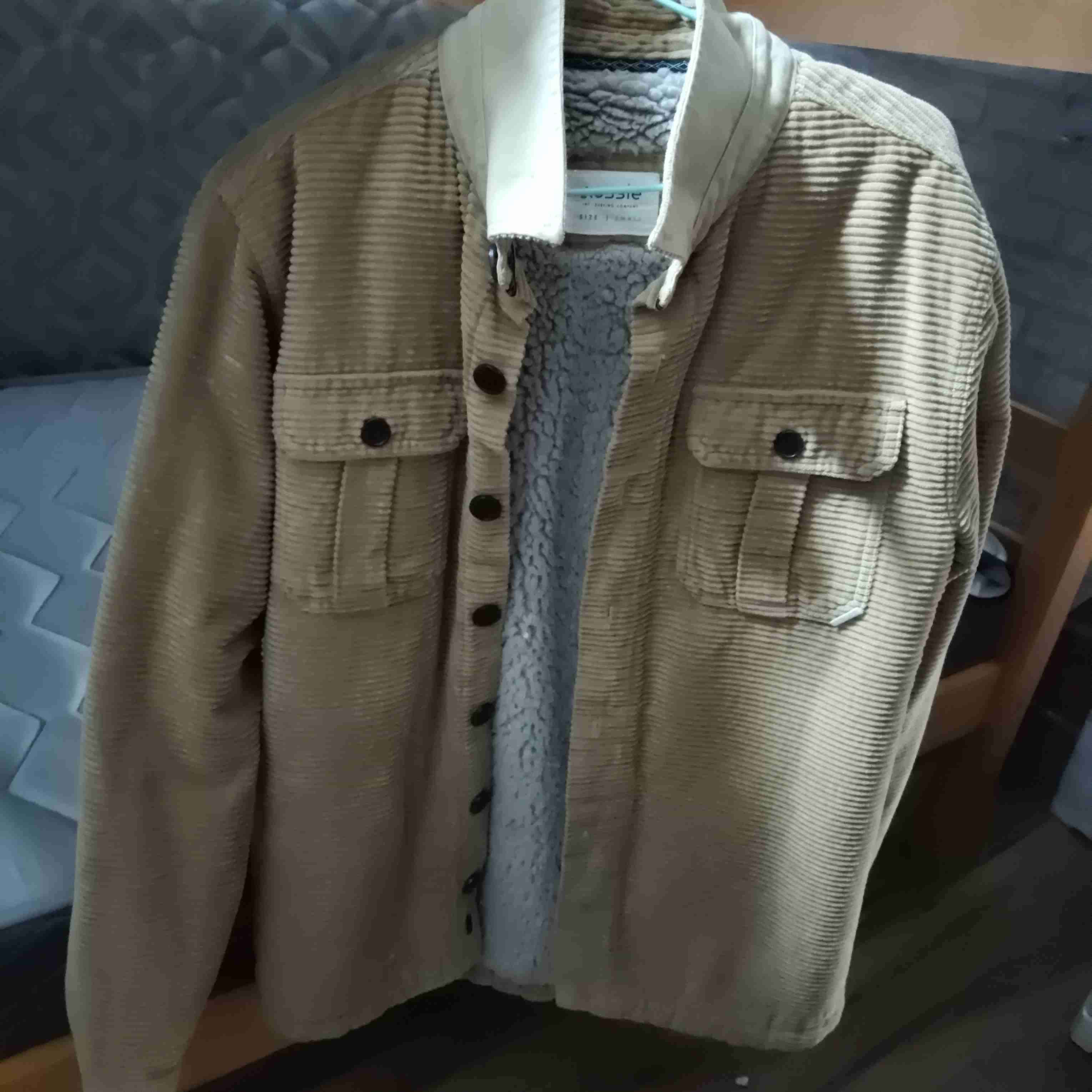 Chaqueta corderoy beige con forro - miniatura 2