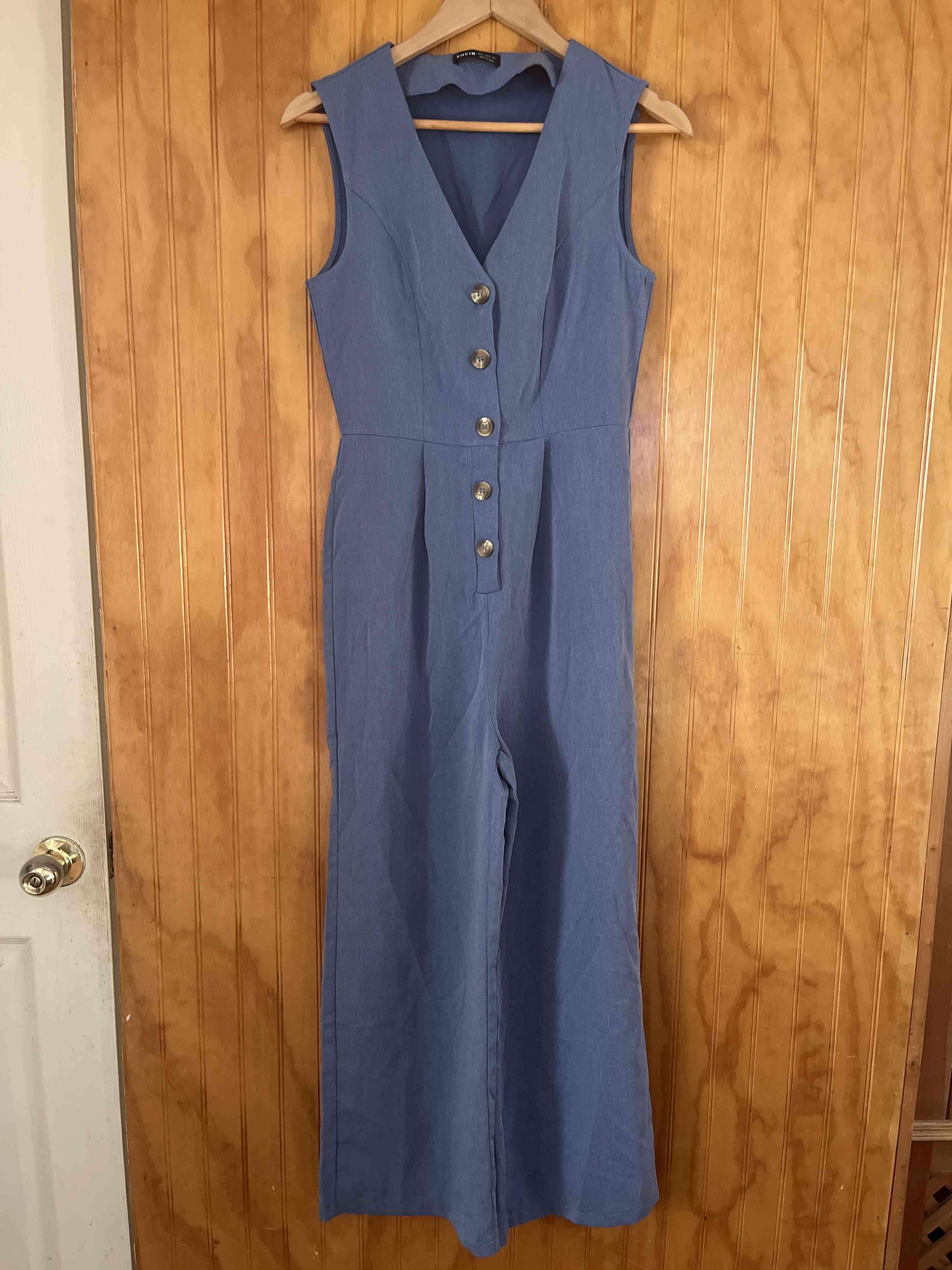 Enterito azul sin mangas