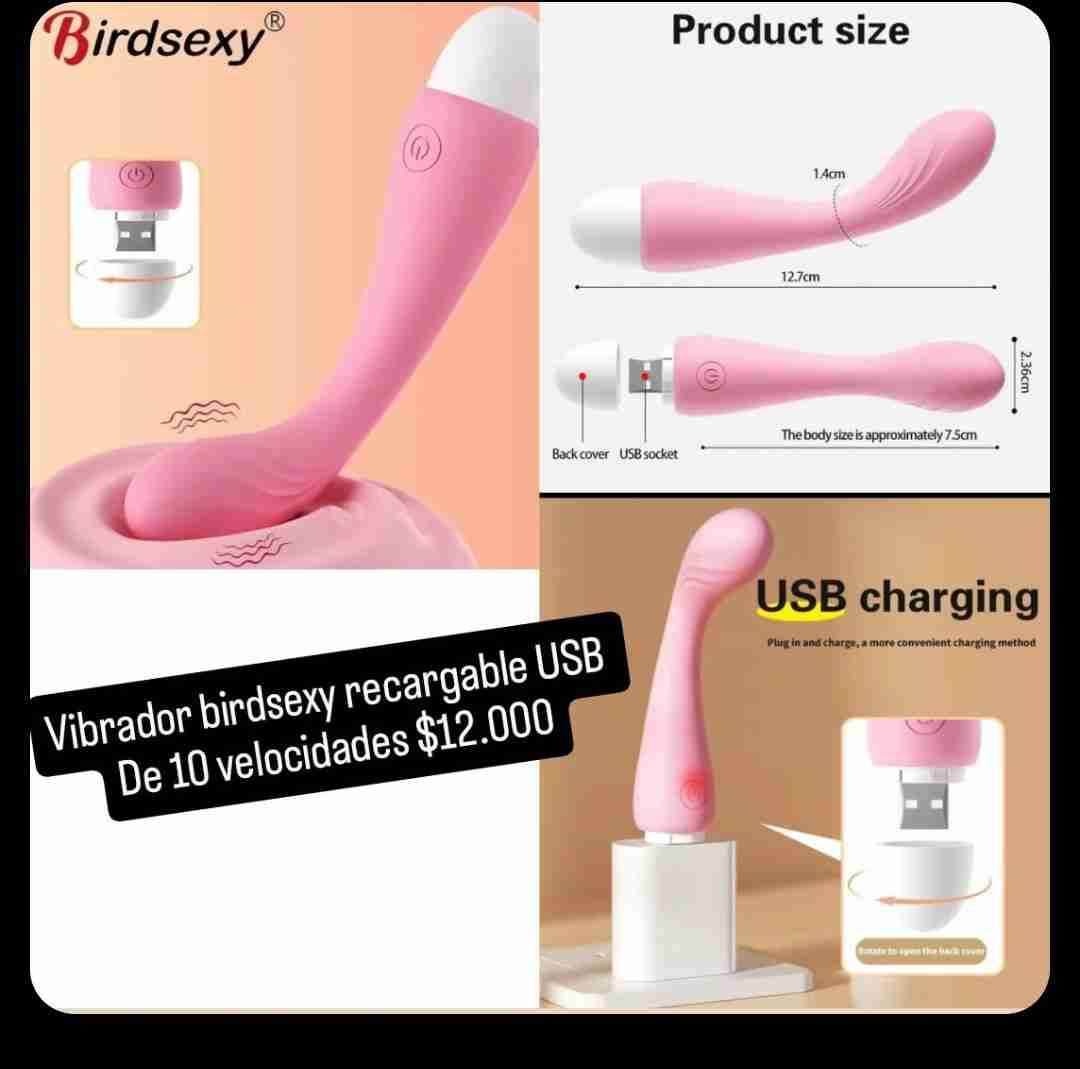 Vibradores recargable USB birdsexy y lubricantes