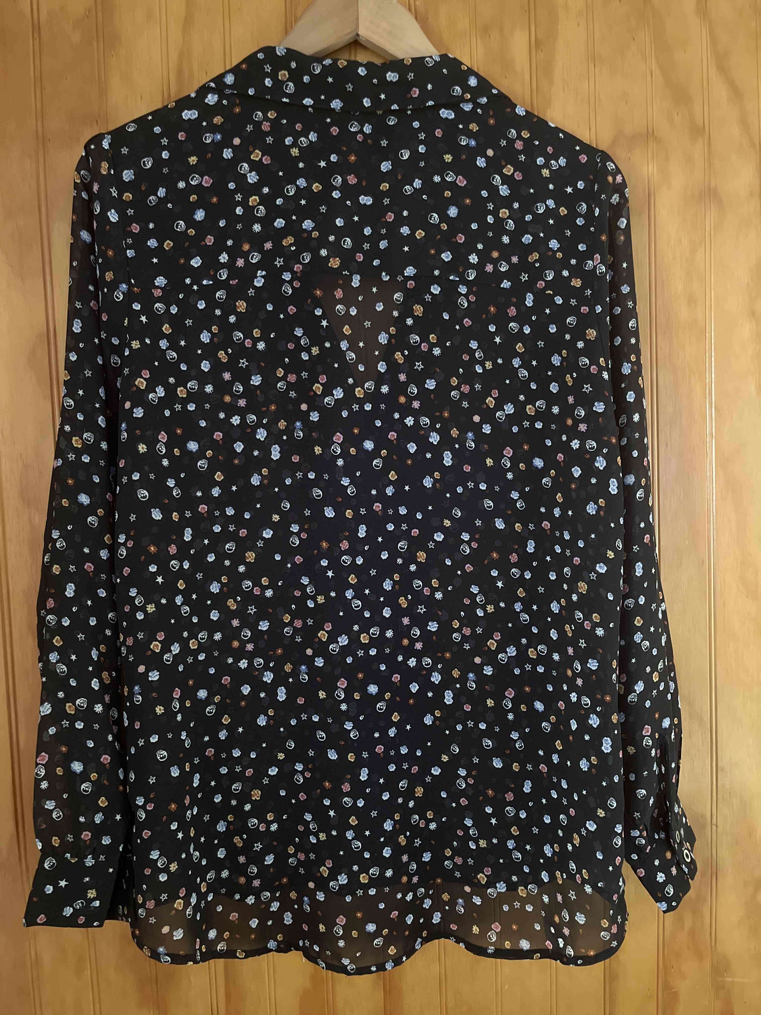 Blusa negra con estampados Foster - miniatura 4