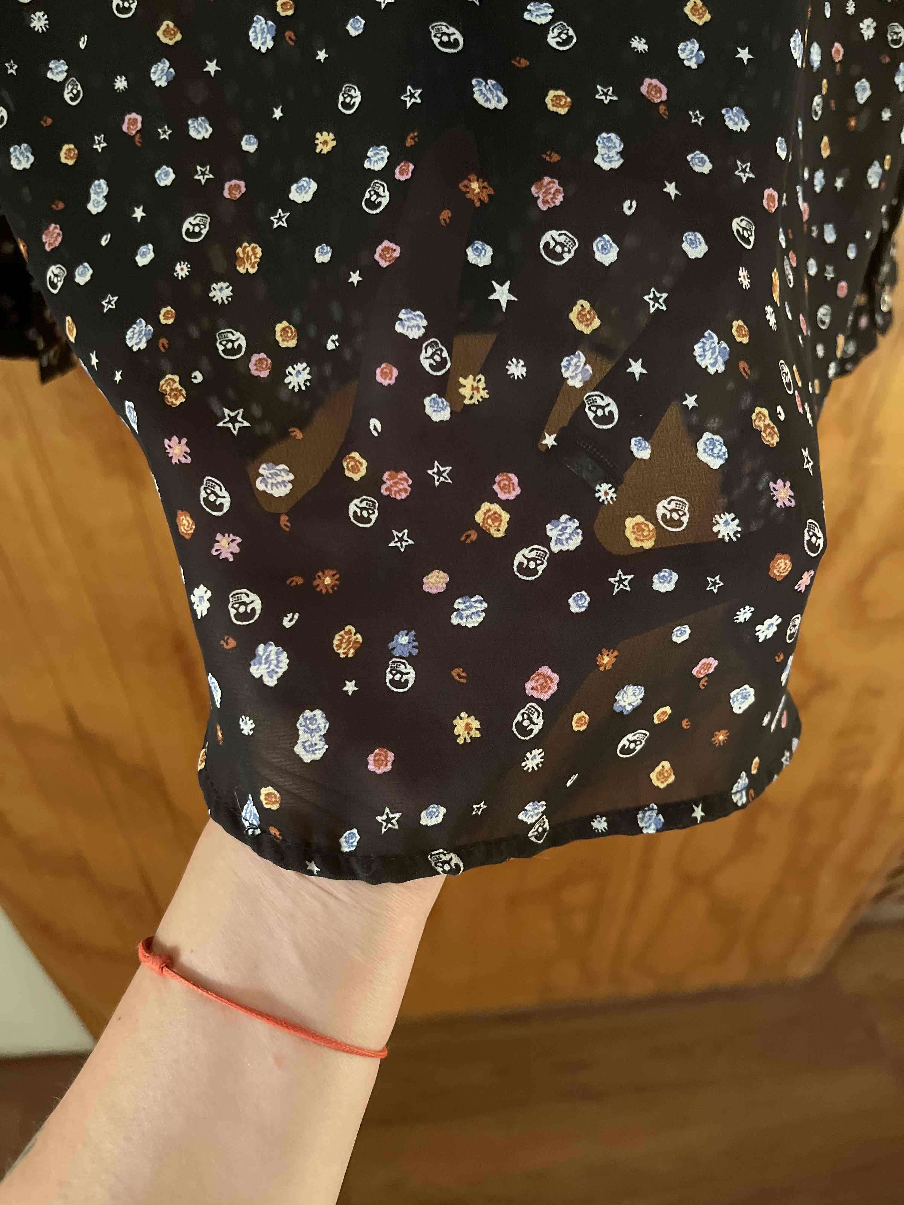 Blusa negra con estampados Foster - miniatura 5