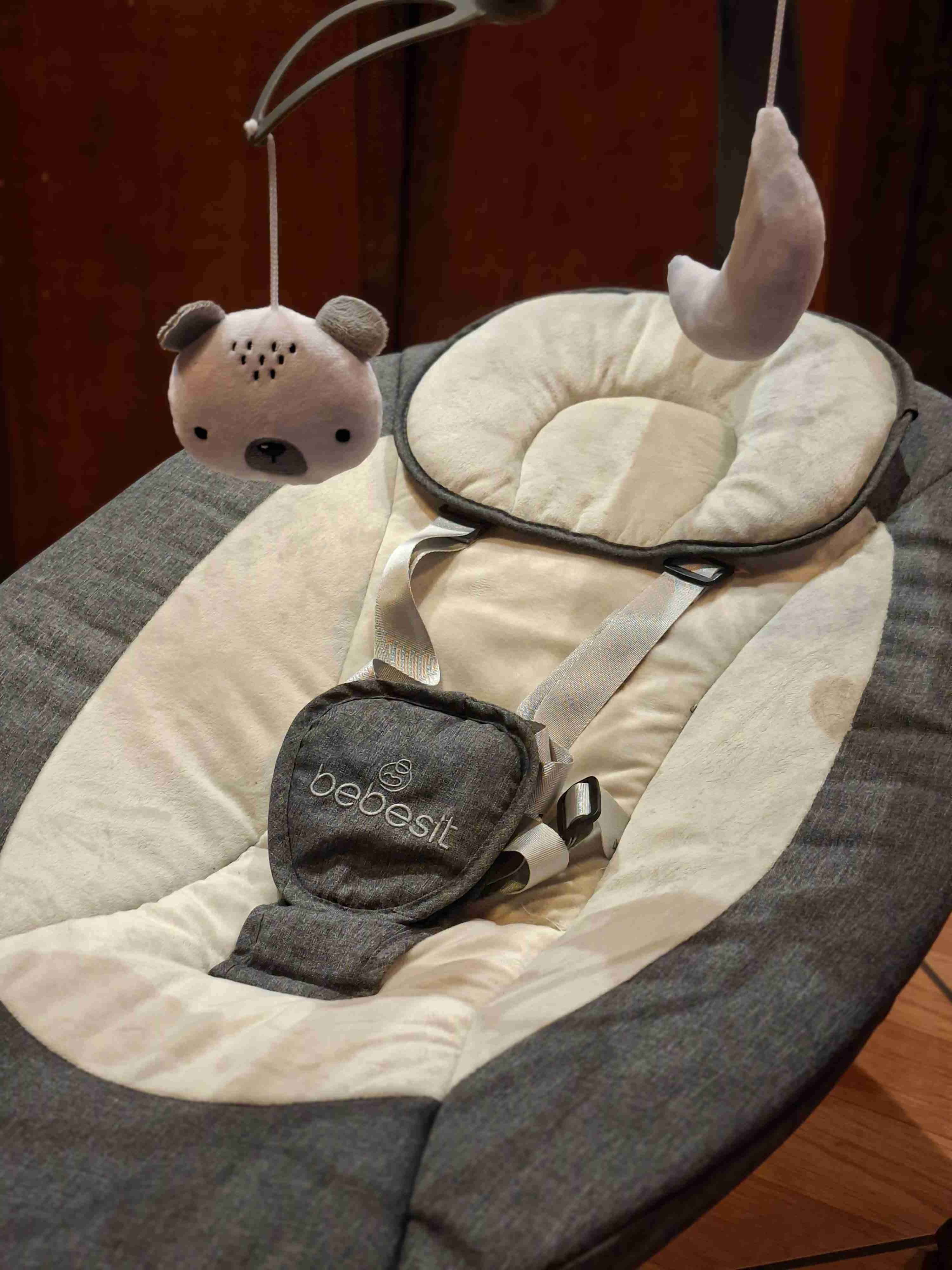 Mecedora de bebé Bebesit gris - miniatura 3