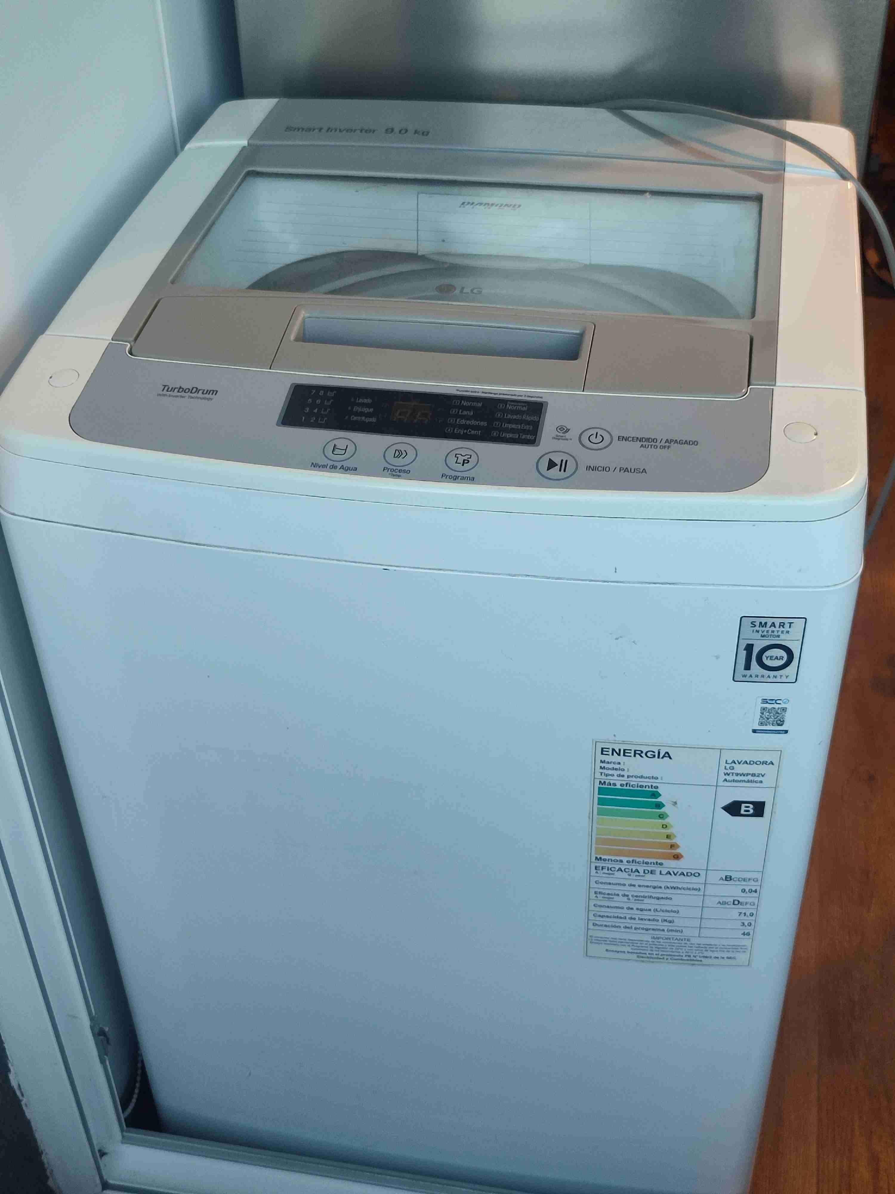 Lavadora LG 9kg Smart Inverter