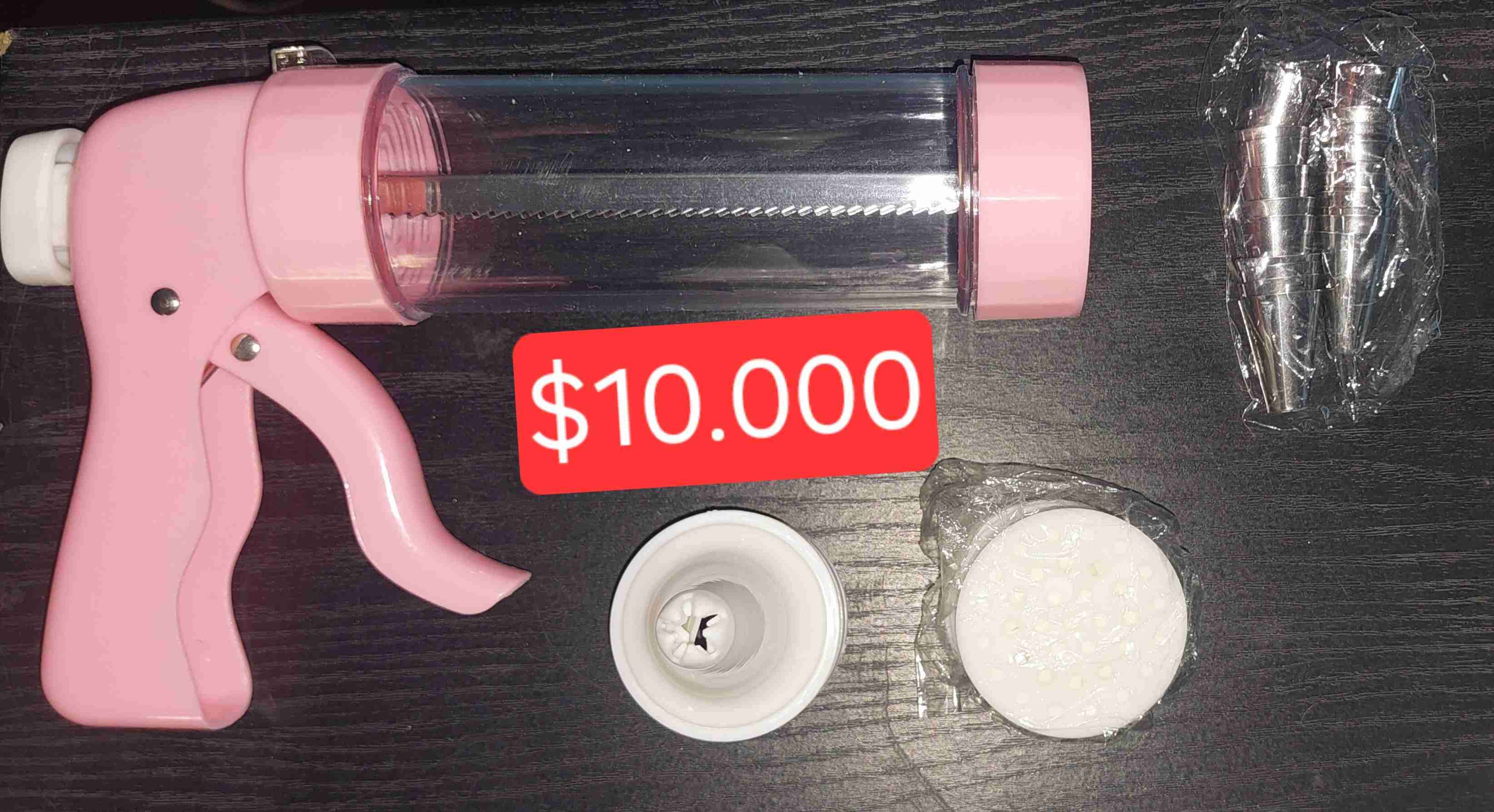 Pistola de galletas rosa