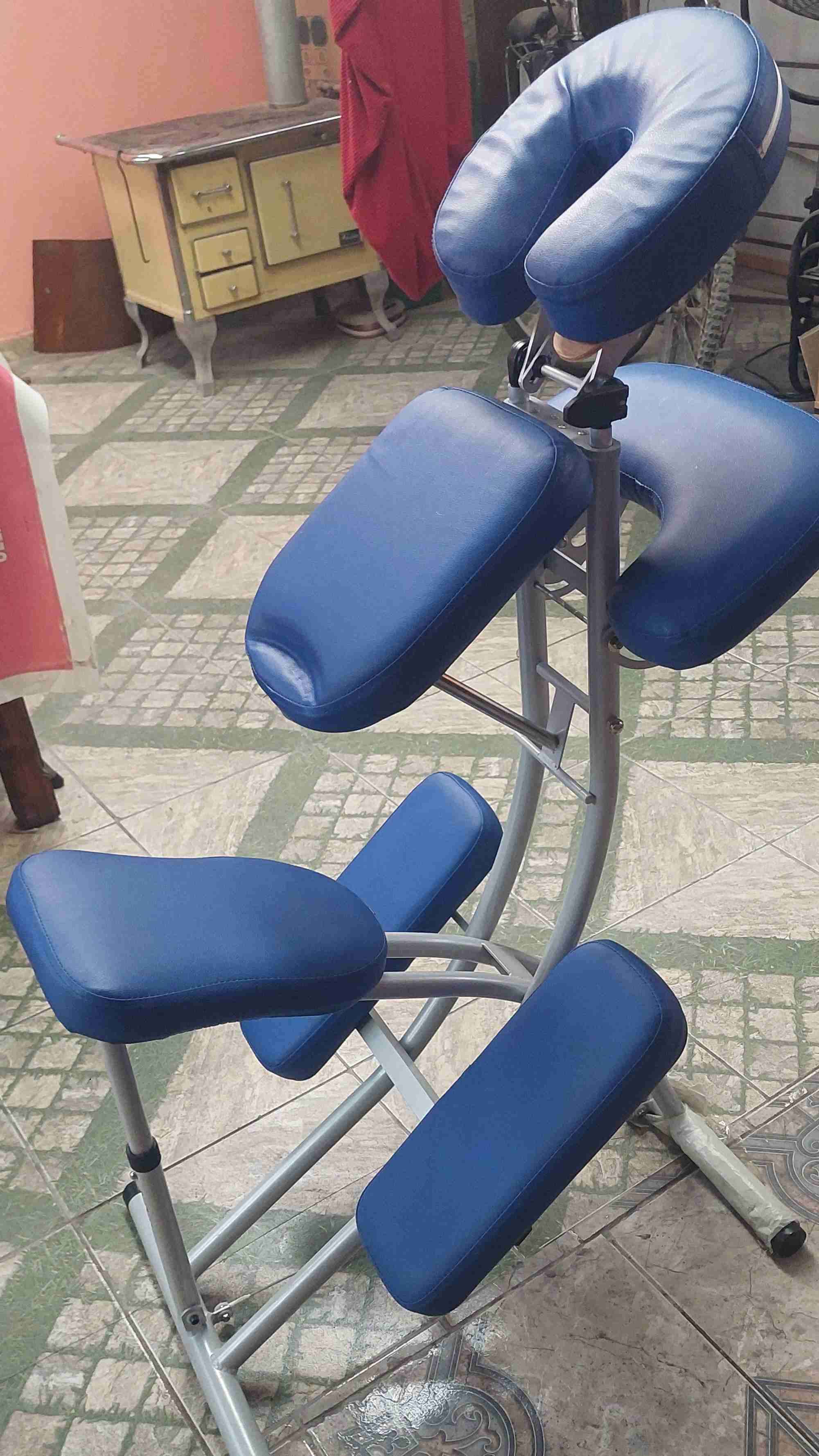 Silla de masaje azul plegable - miniatura 3