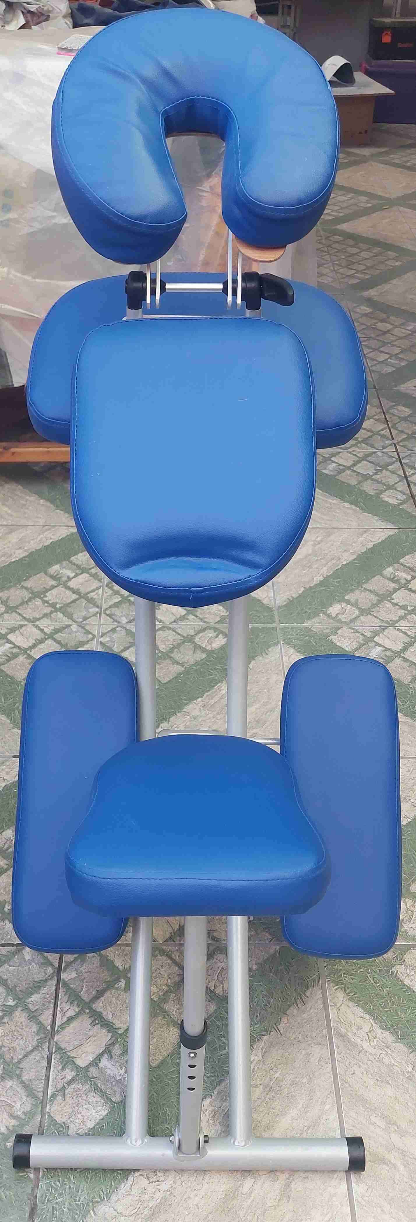 Silla de masaje azul plegable - miniatura 4