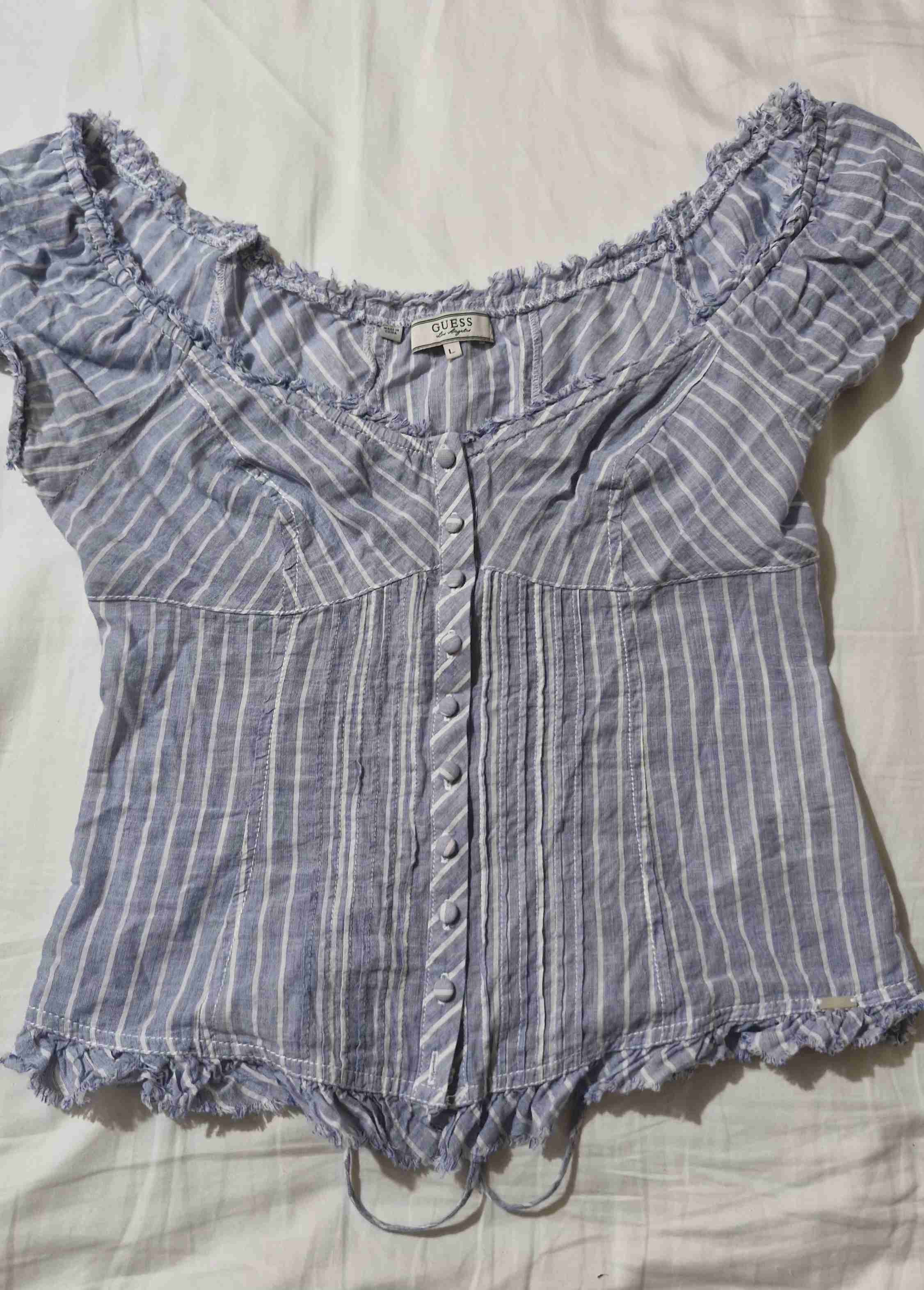 Blusa rayada GUESS azul