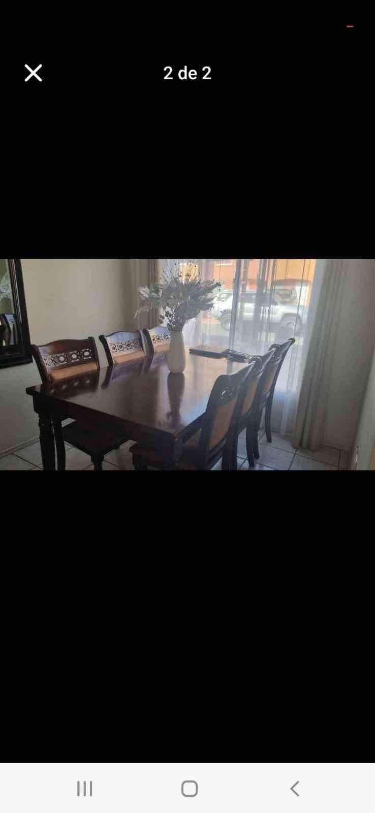 Juego de comedor de madera