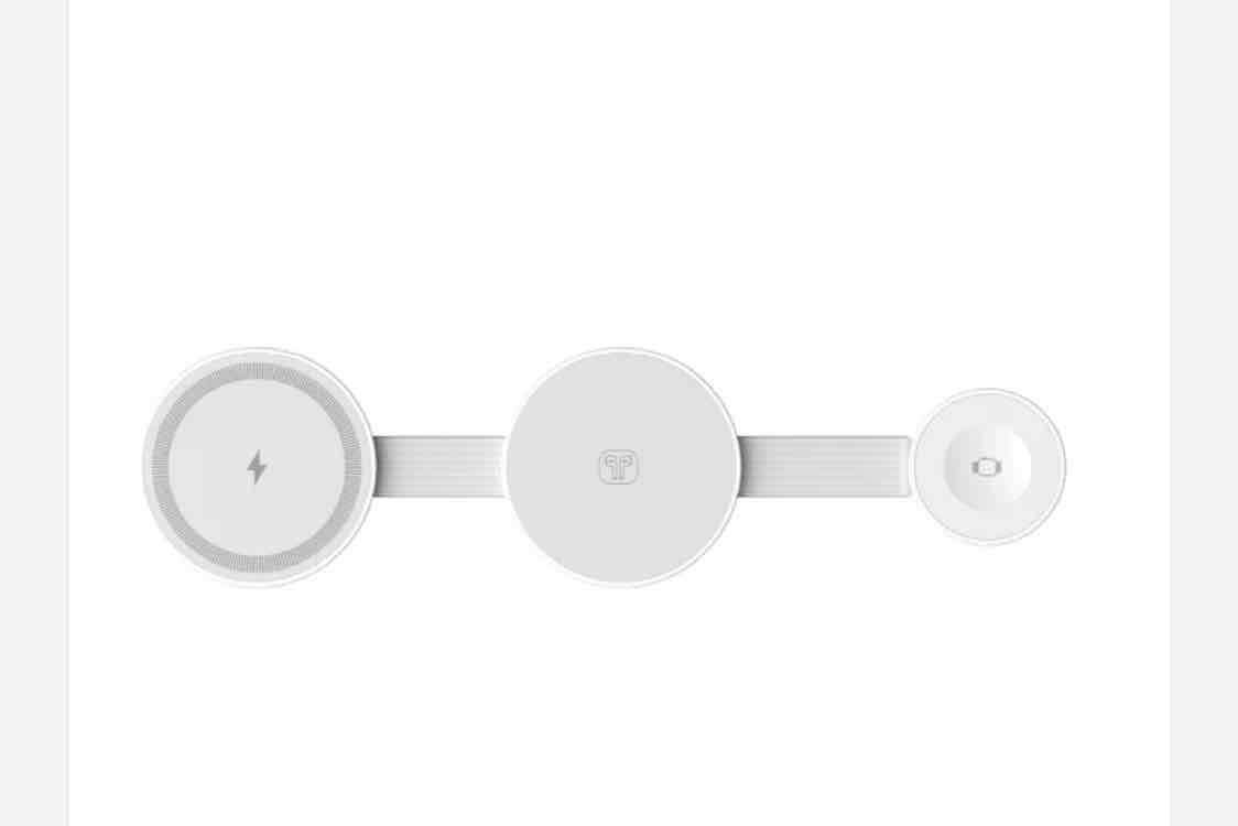 Cargador inalámbrico múltiple blanco