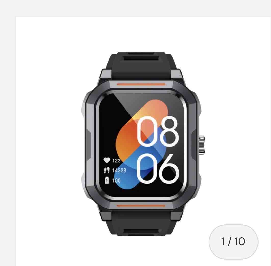 Reloj inteligente negro con pantalla