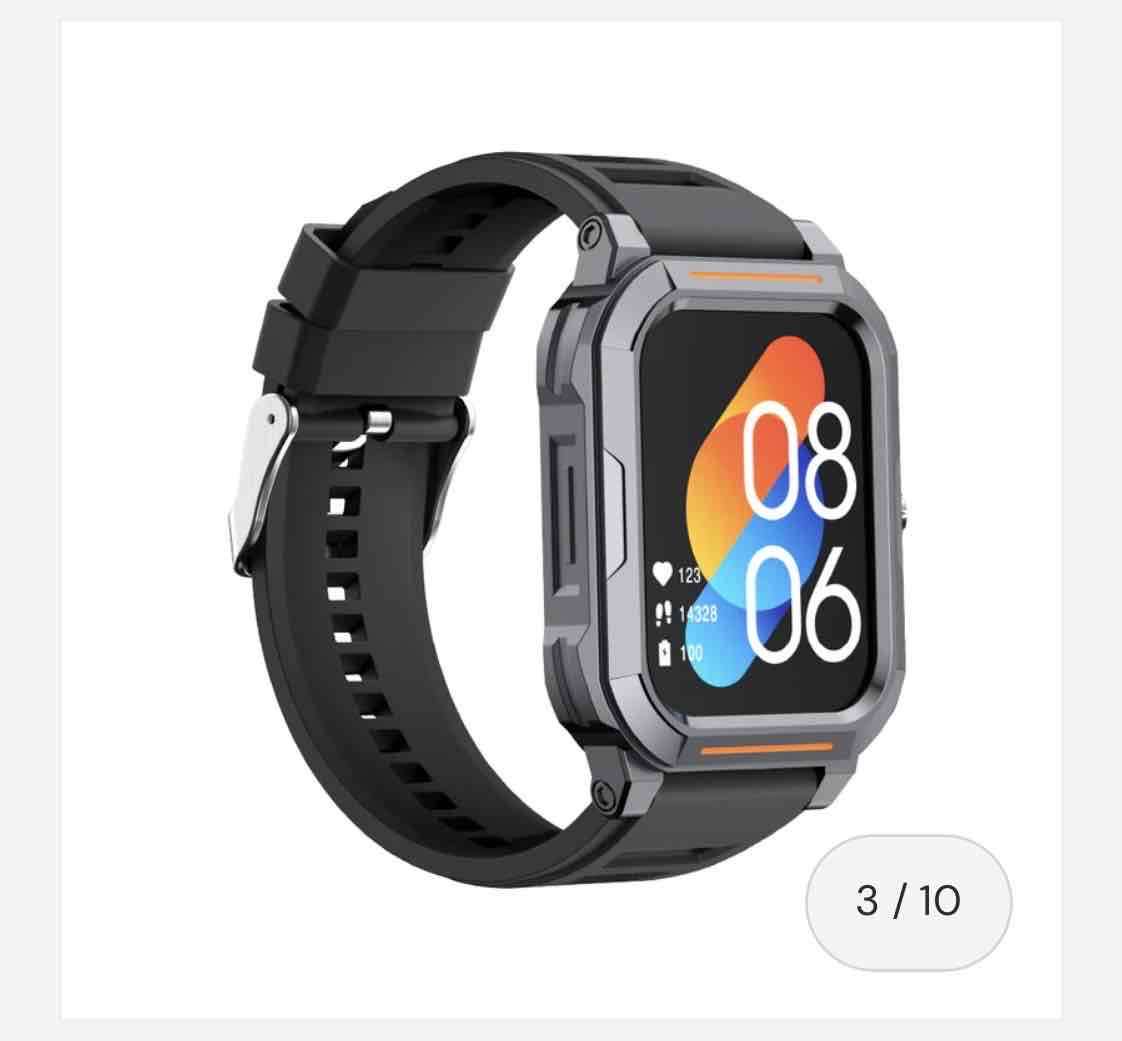 Reloj inteligente negro con pantalla - miniatura 2