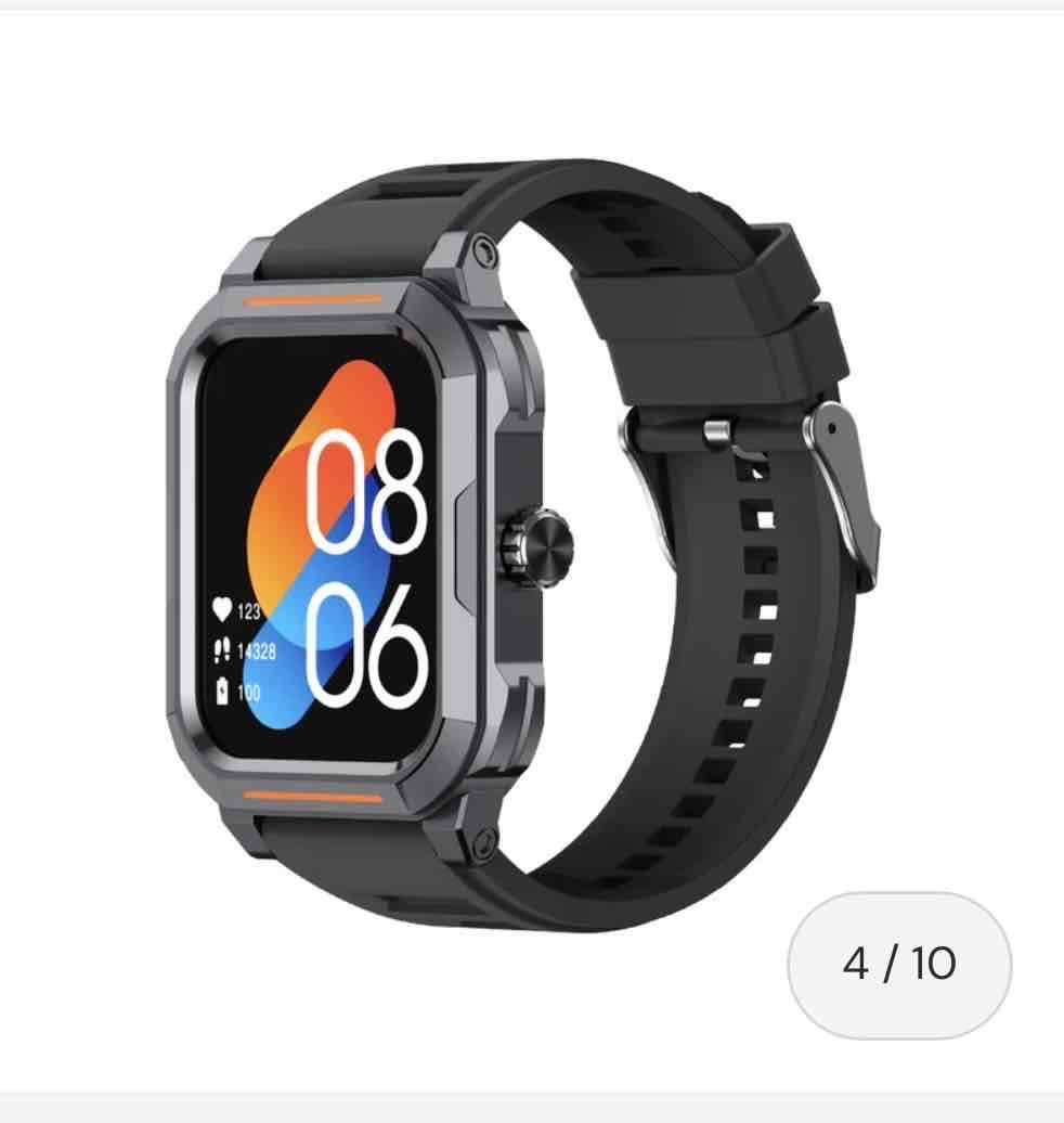 Reloj inteligente negro con pantalla - miniatura 3