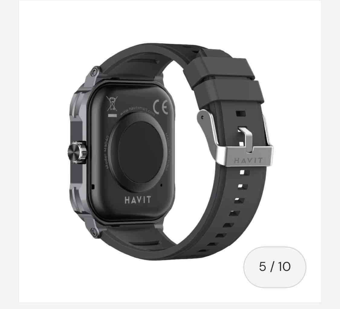 Reloj inteligente negro con pantalla - miniatura 4