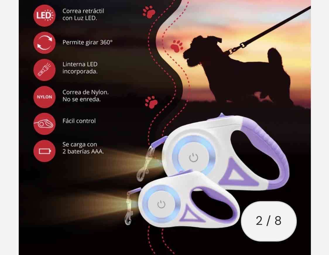 Correa retráctil para mascotas - miniatura 2
