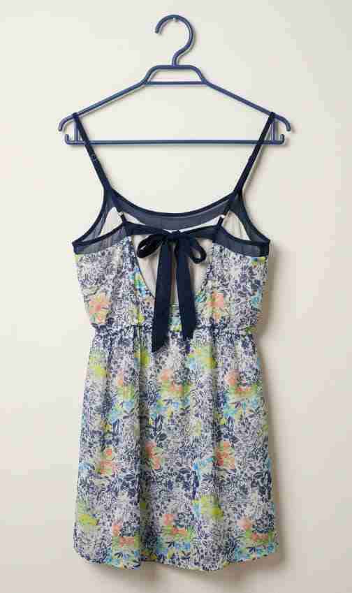 Vestido floral verano azul (usado) - miniatura 2