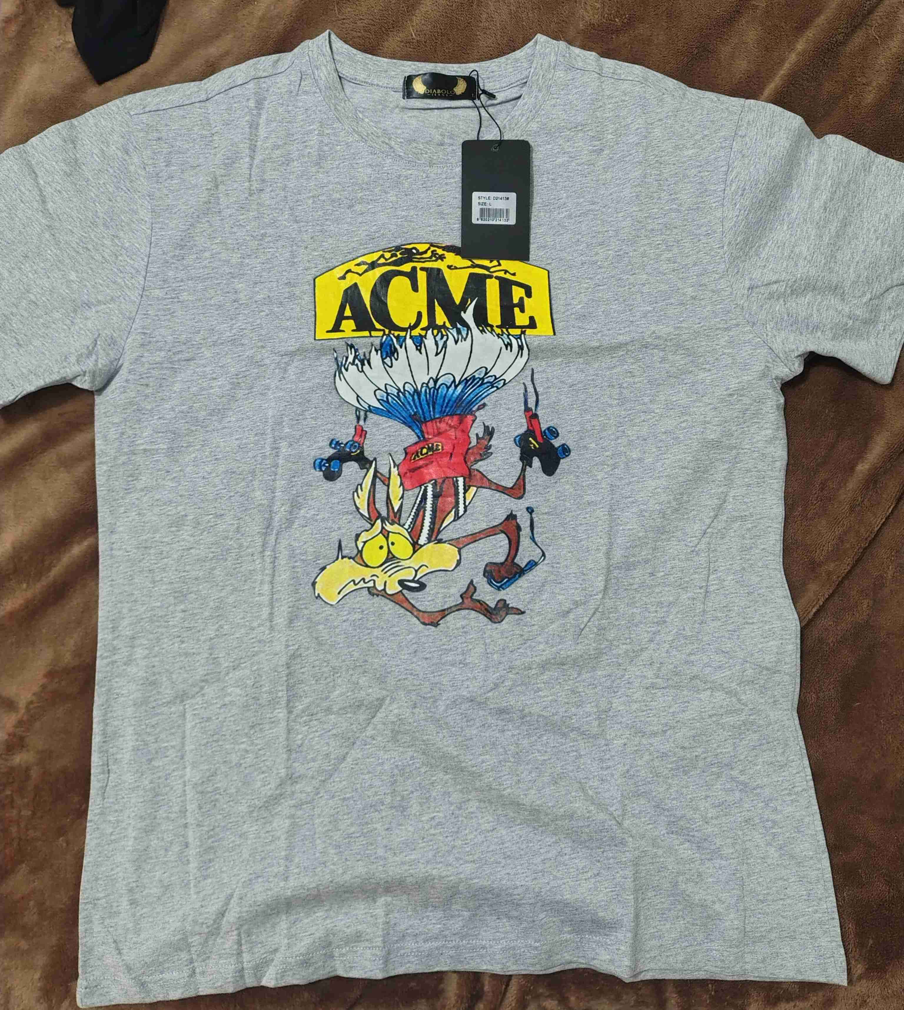 Polera gris estampada ACME Diabolo