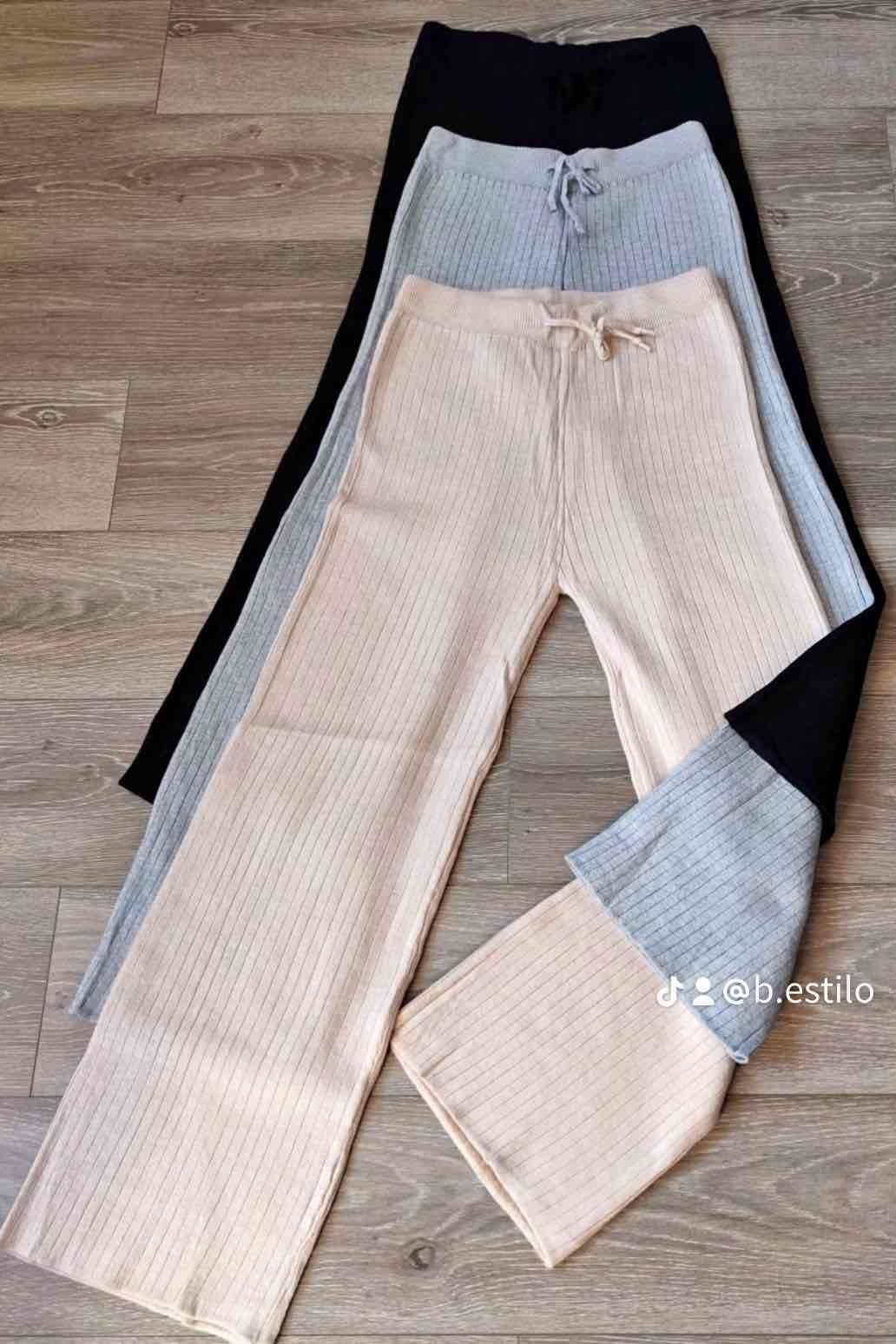 Pantalones de punto con cordón