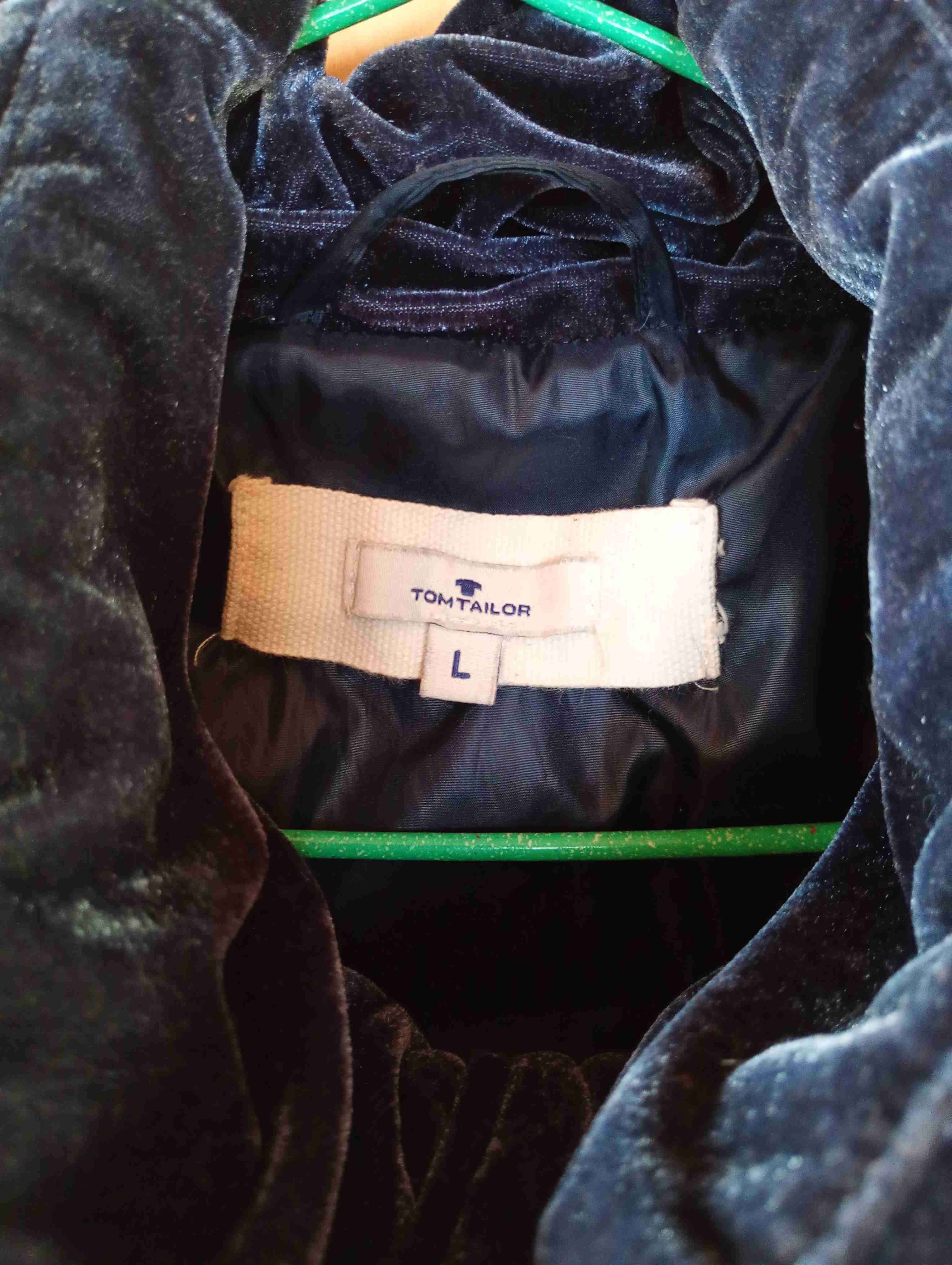 Chaqueta aterciopelada azul sin ningún detalle - miniatura 3