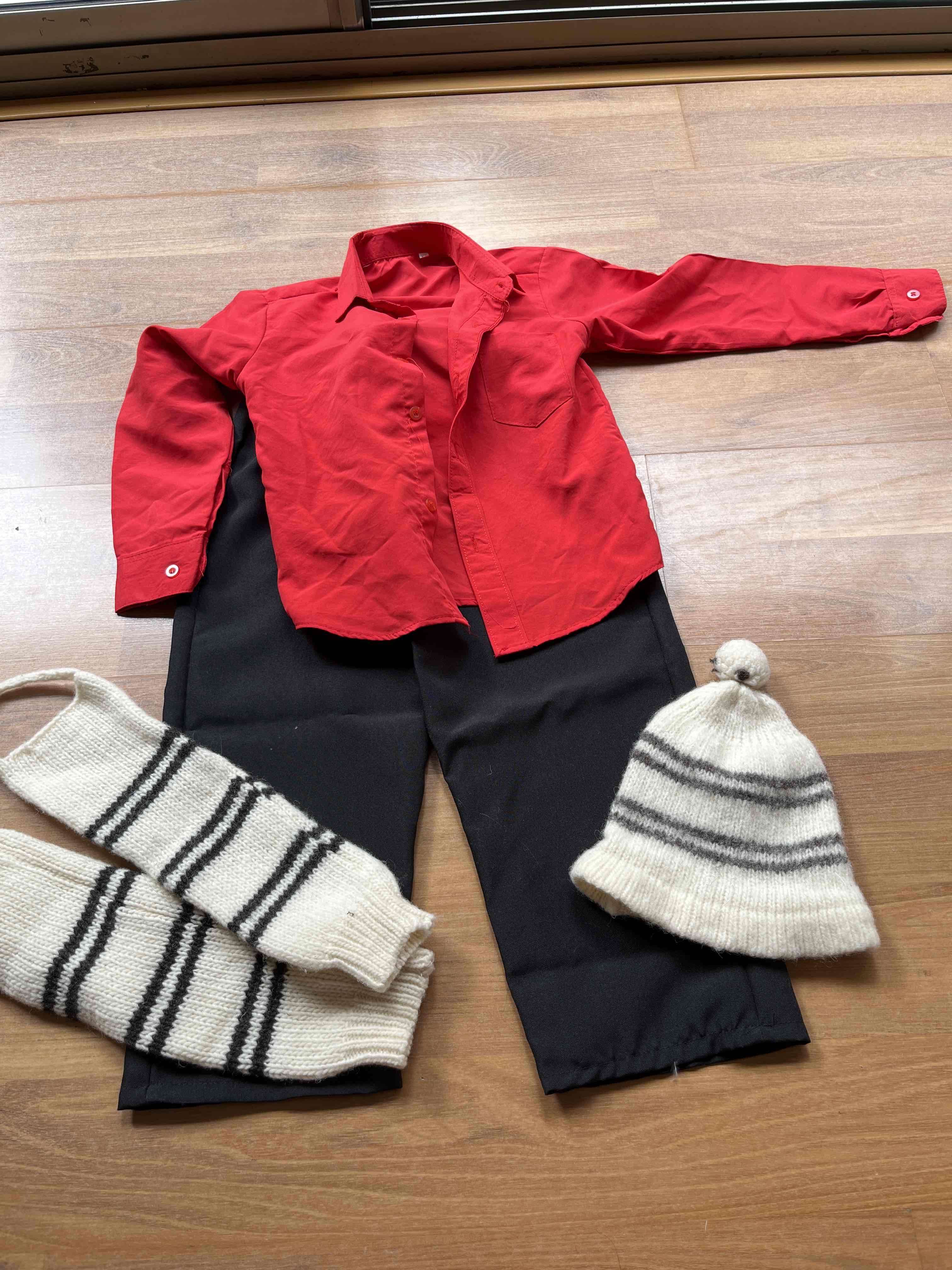 Conjunto niños camisa roja