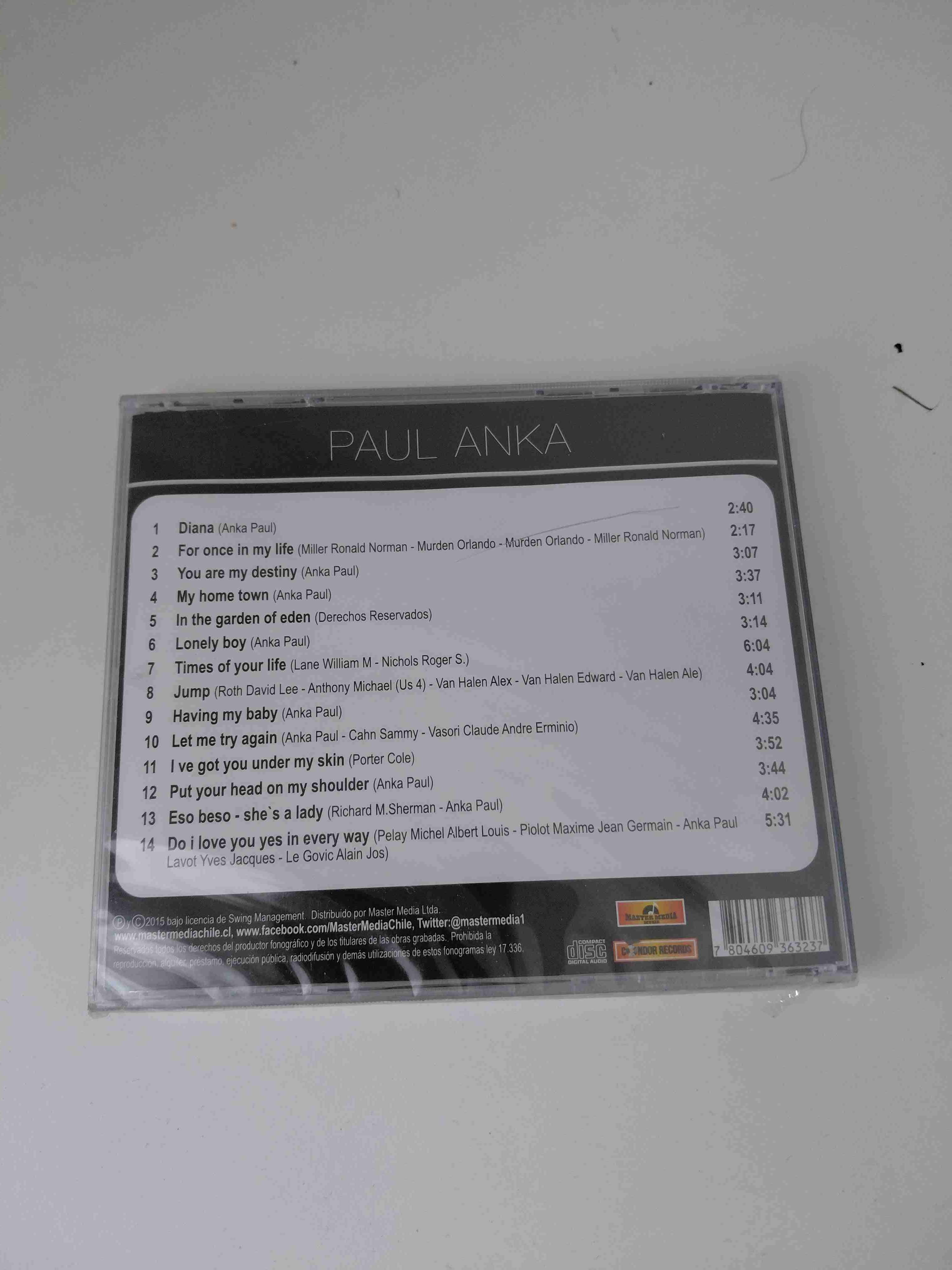 CD Paul Anka 14 Hits en Vivo - miniatura 2