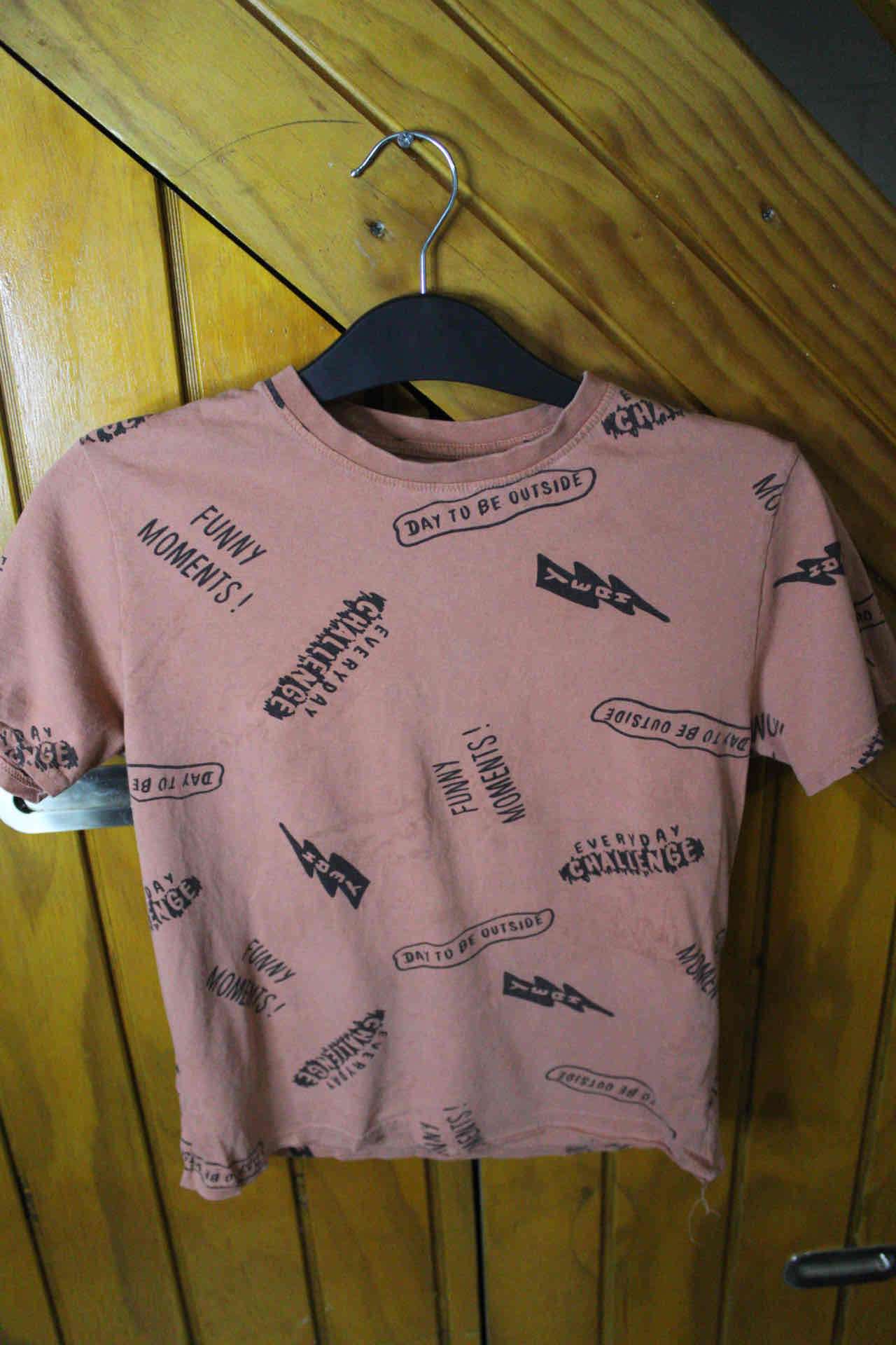 Polera estampada infantil rosa