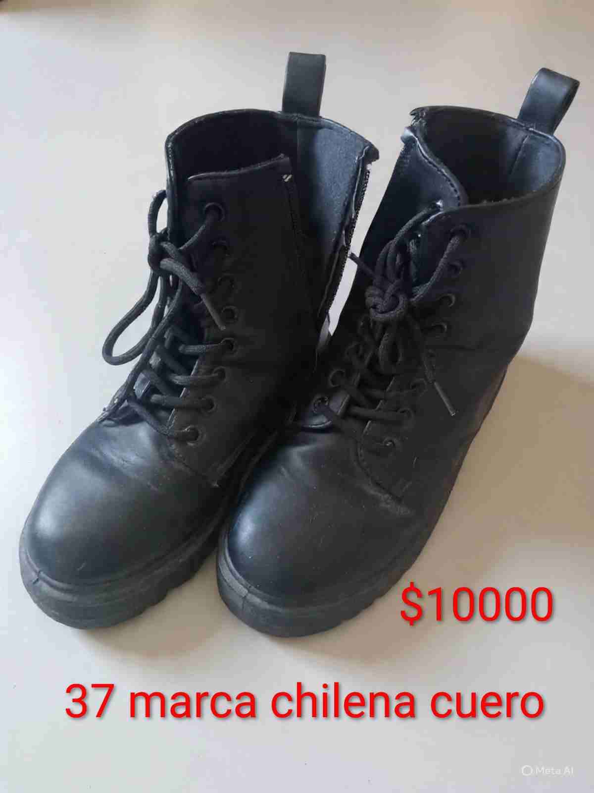 Botas negras cuero talla 37