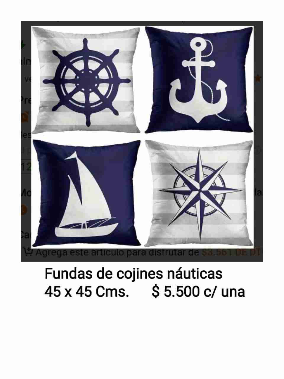 Fundas de cojines náuticas $ 5.500 c/una