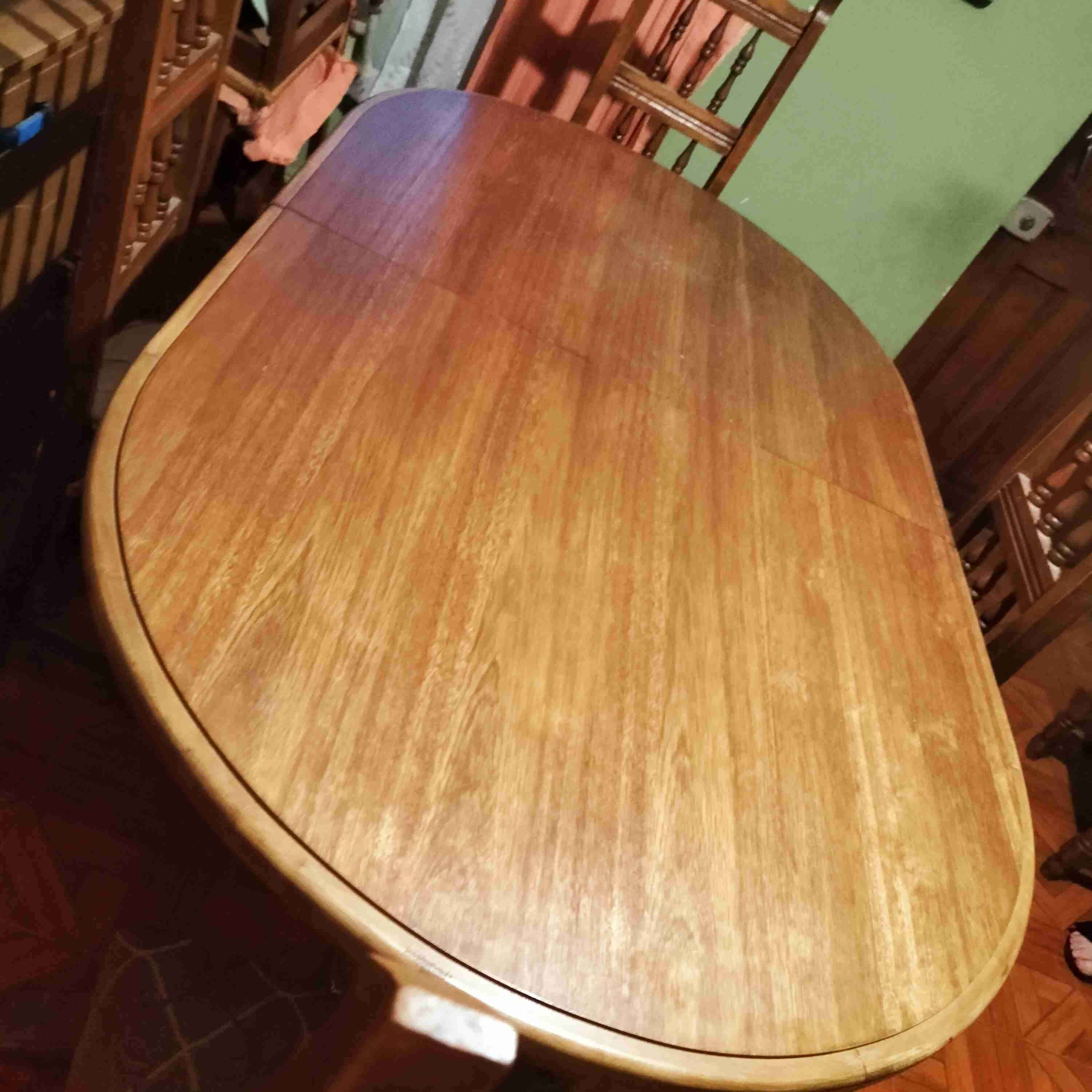 Mesa comedor ovalada de madera - miniatura 3