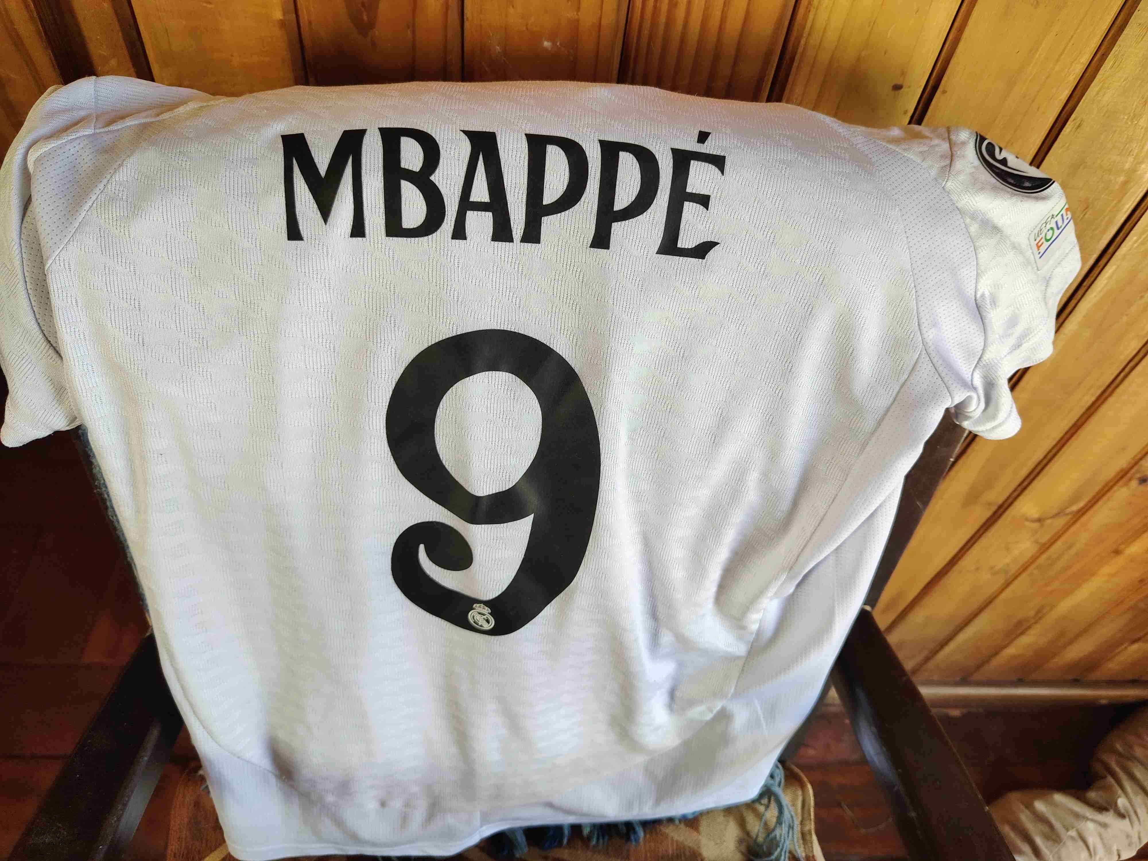 Camiseta Real Madrid blanca Mbappe - miniatura 2