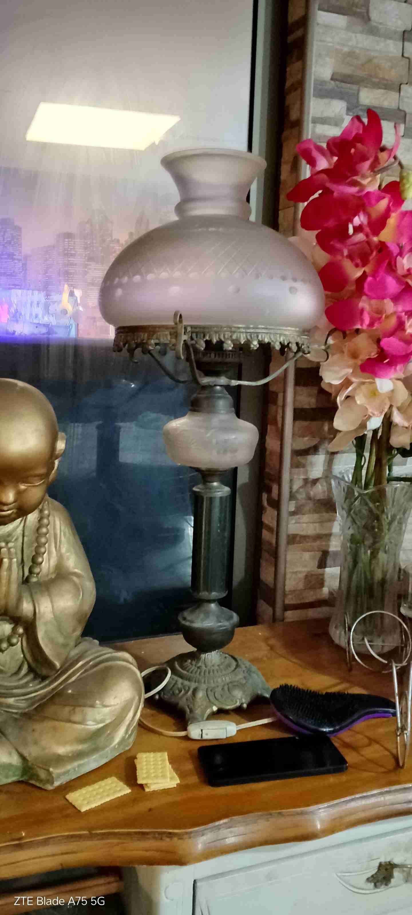 Lámpara vintage de bronce