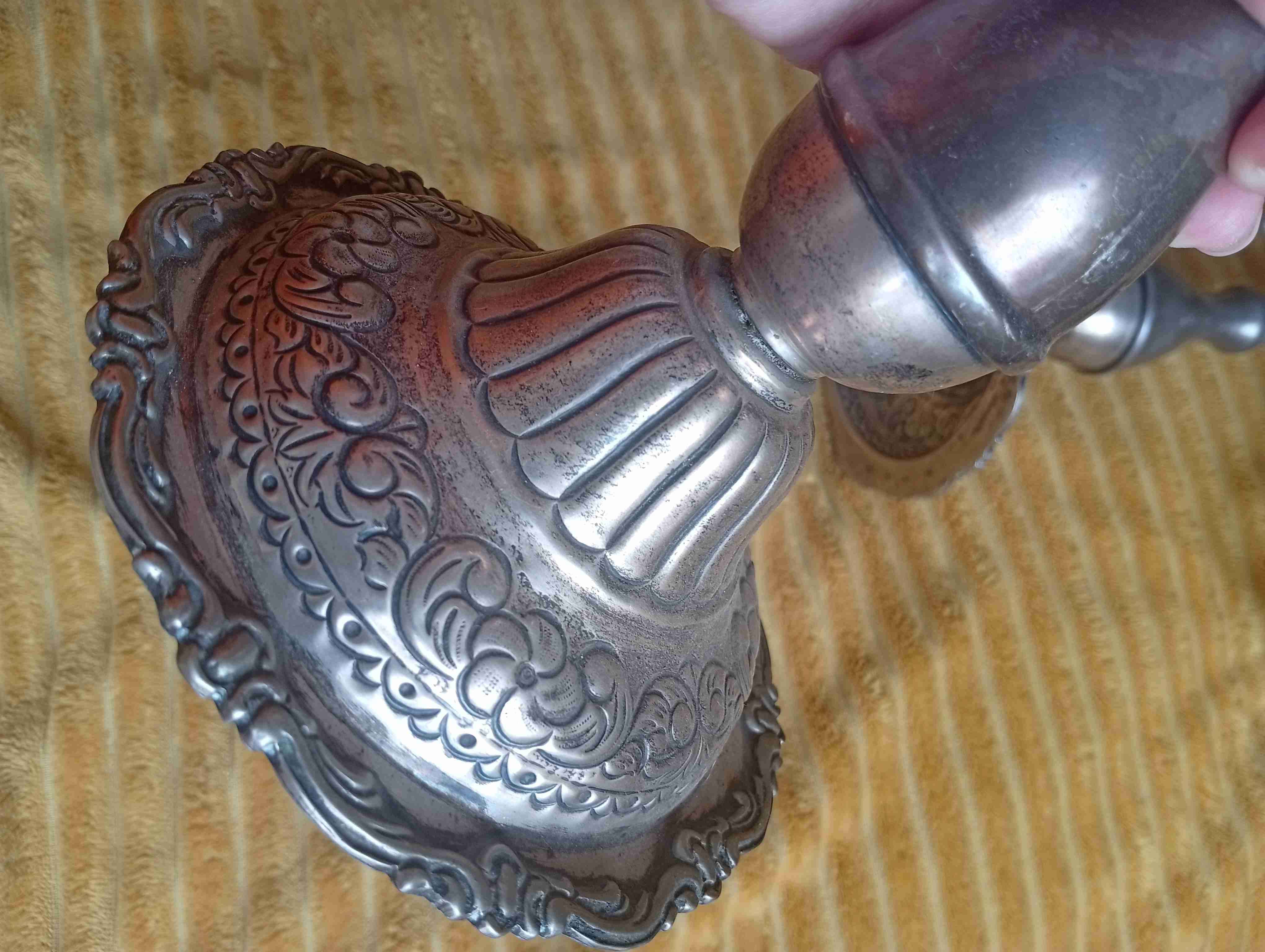 Par de candelabros de plata vintage - miniatura 3