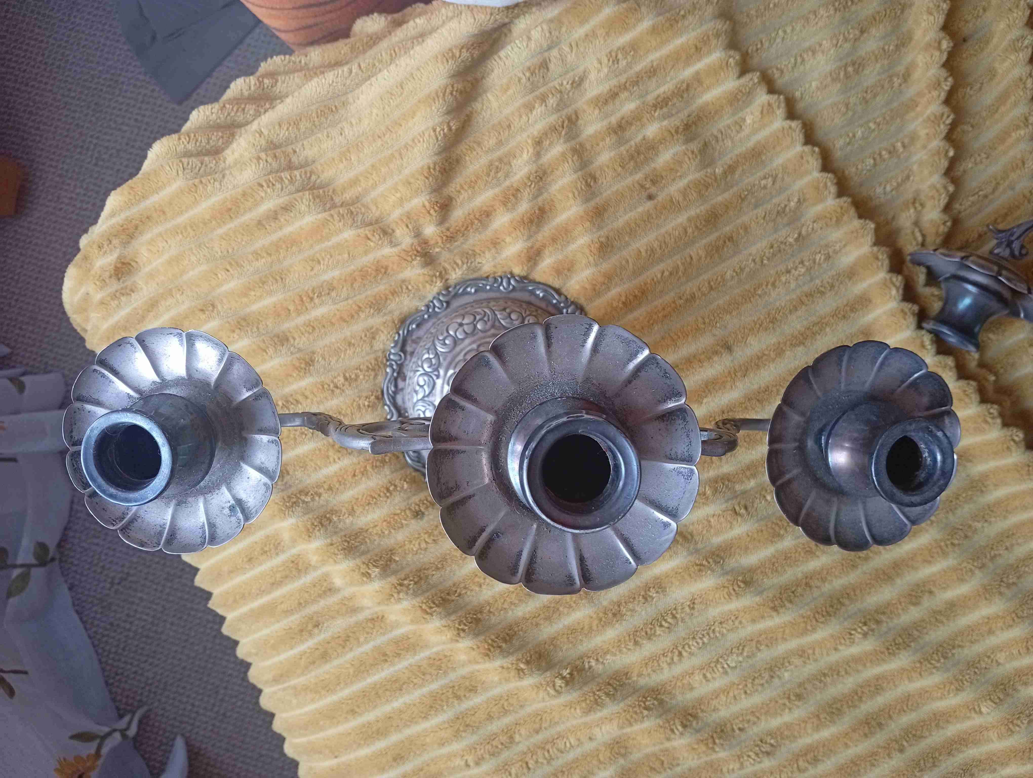 Par de candelabros de plata vintage - miniatura 5