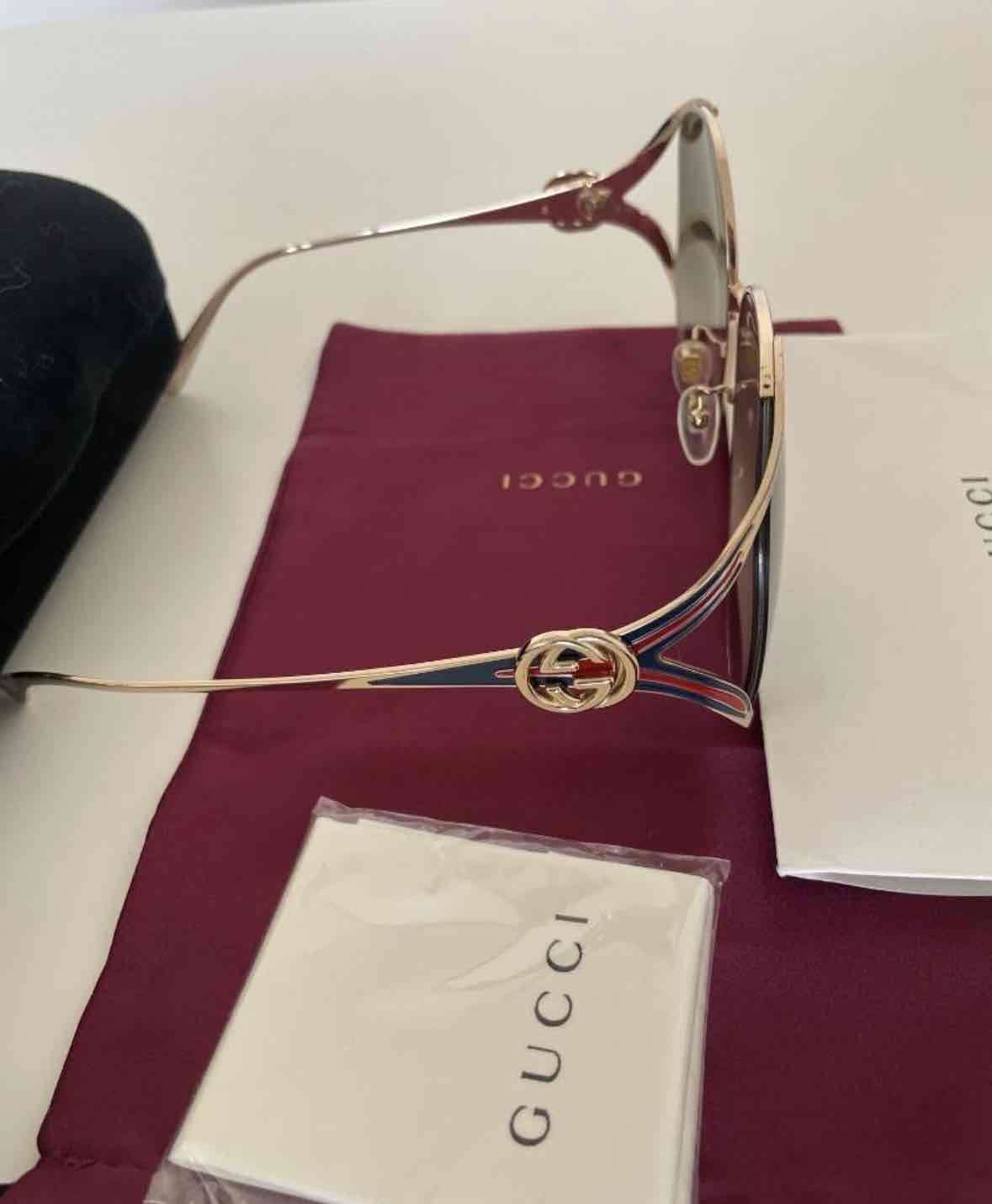Gafas de sol Gucci doradas - miniatura 4