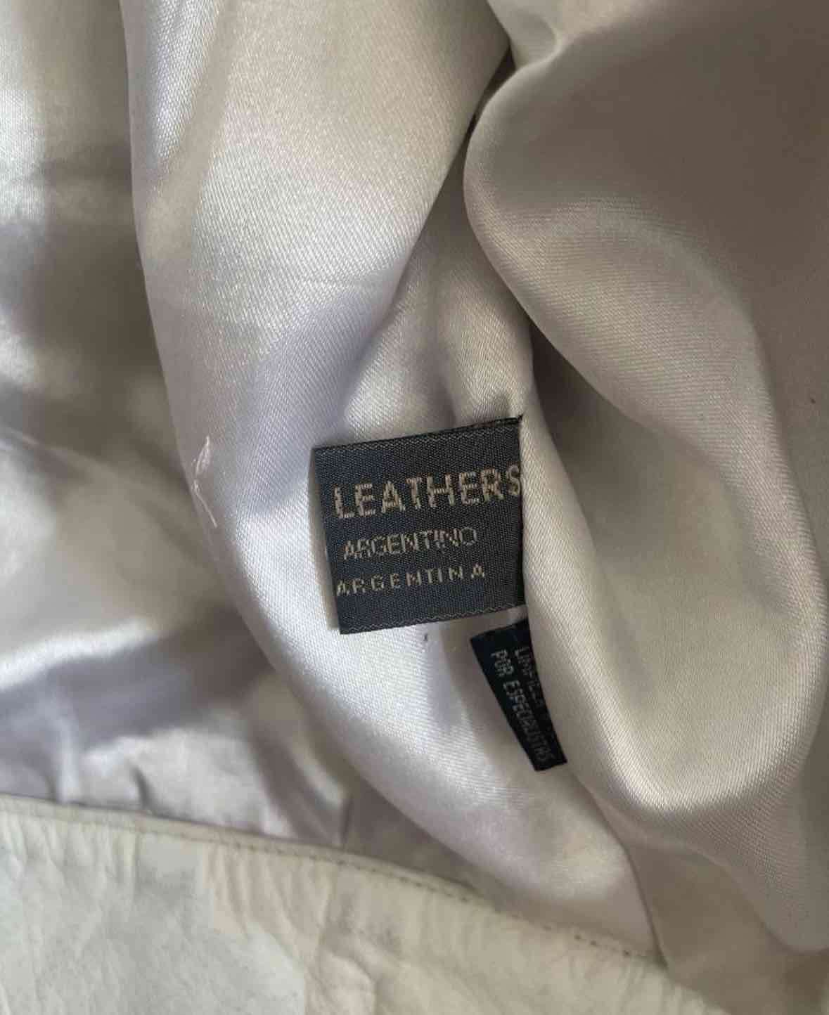 Chaqueta blanca de cuero - miniatura 4