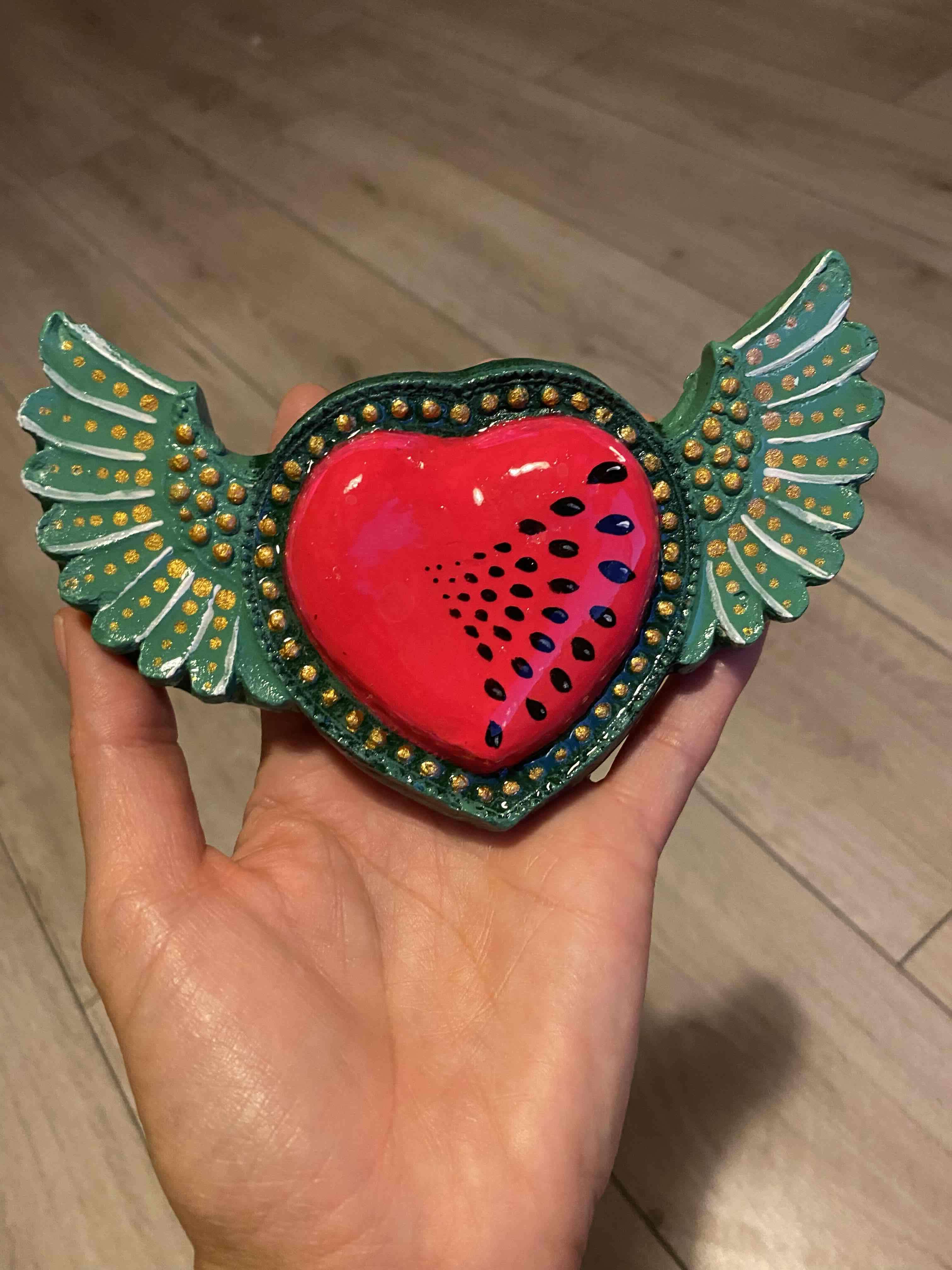 Corazón alado decorativo - miniatura 5