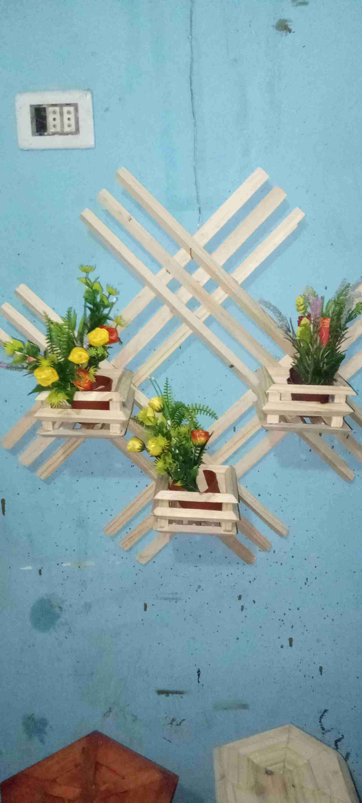 Jardineras  mural decorativo de madera - miniatura 3