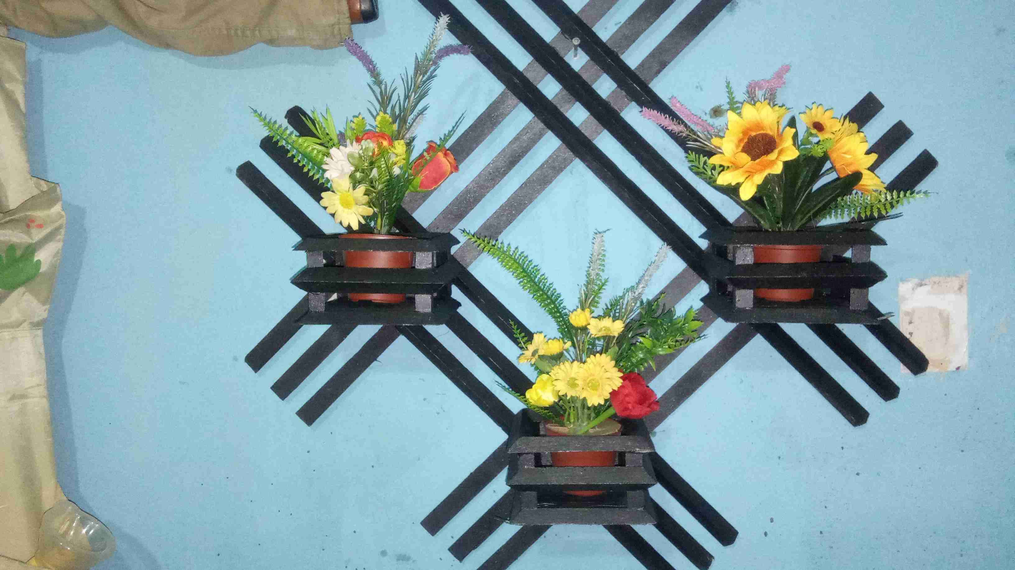 Jardineras  mural decorativo de madera - miniatura 4