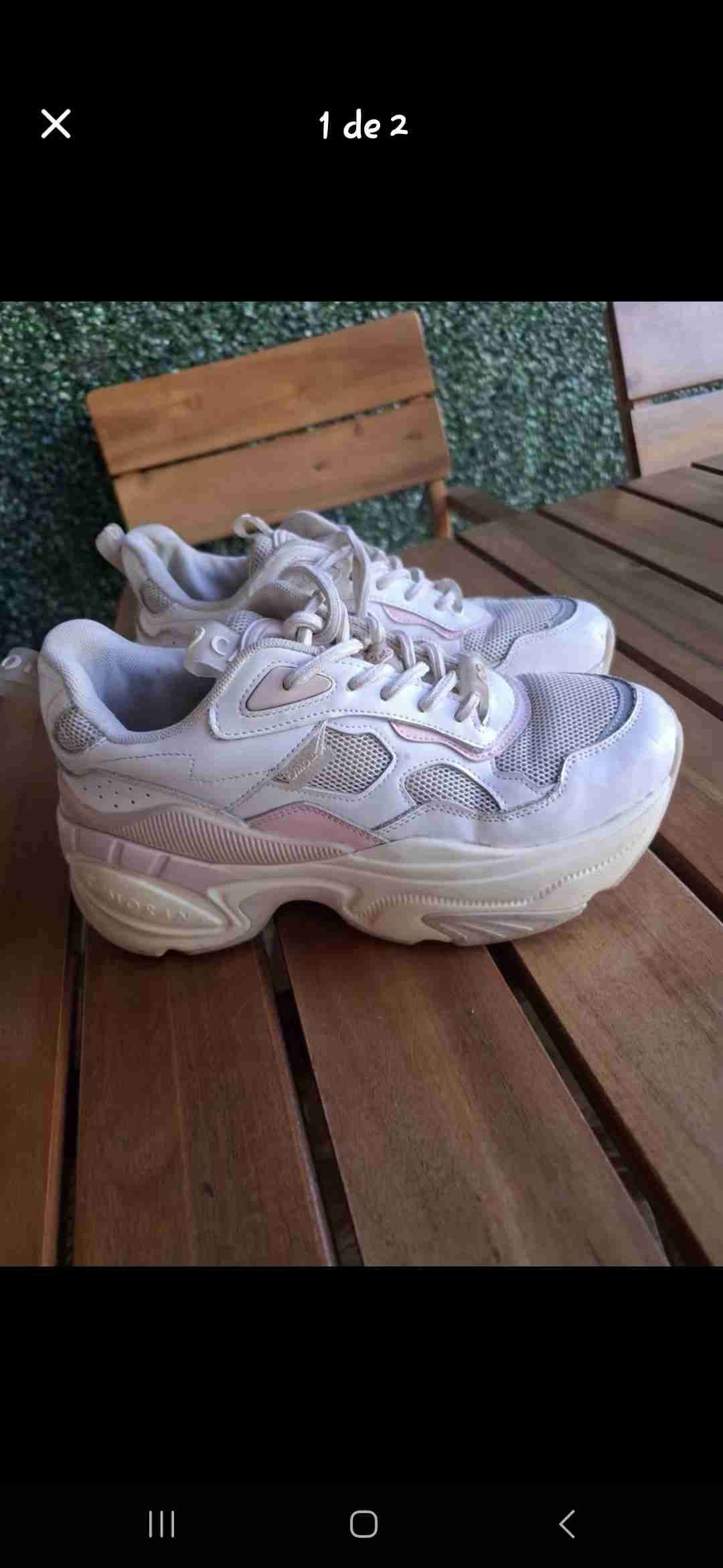 Zapatillas blancas y rosas cmoran - miniatura 2