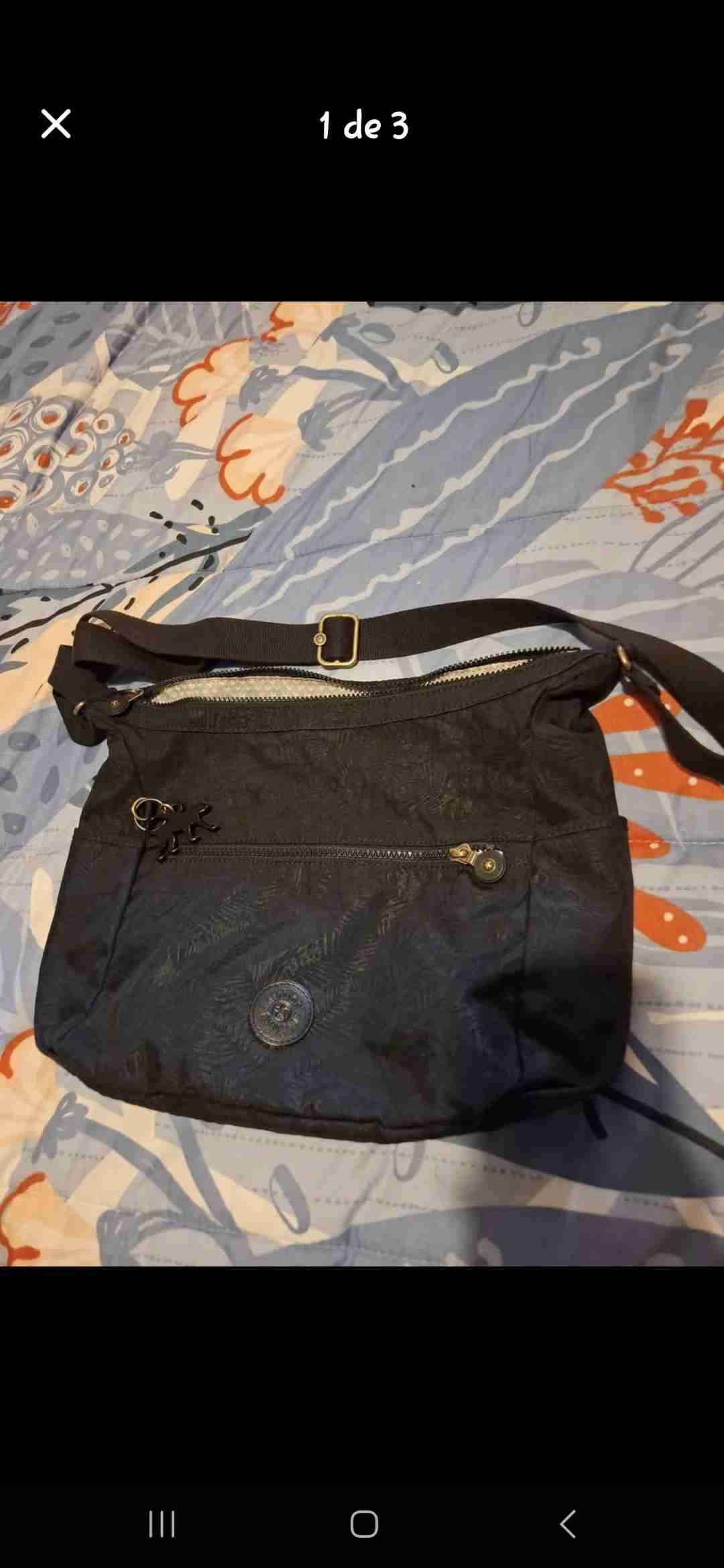 Cartera Kipling negra con correa - miniatura 3