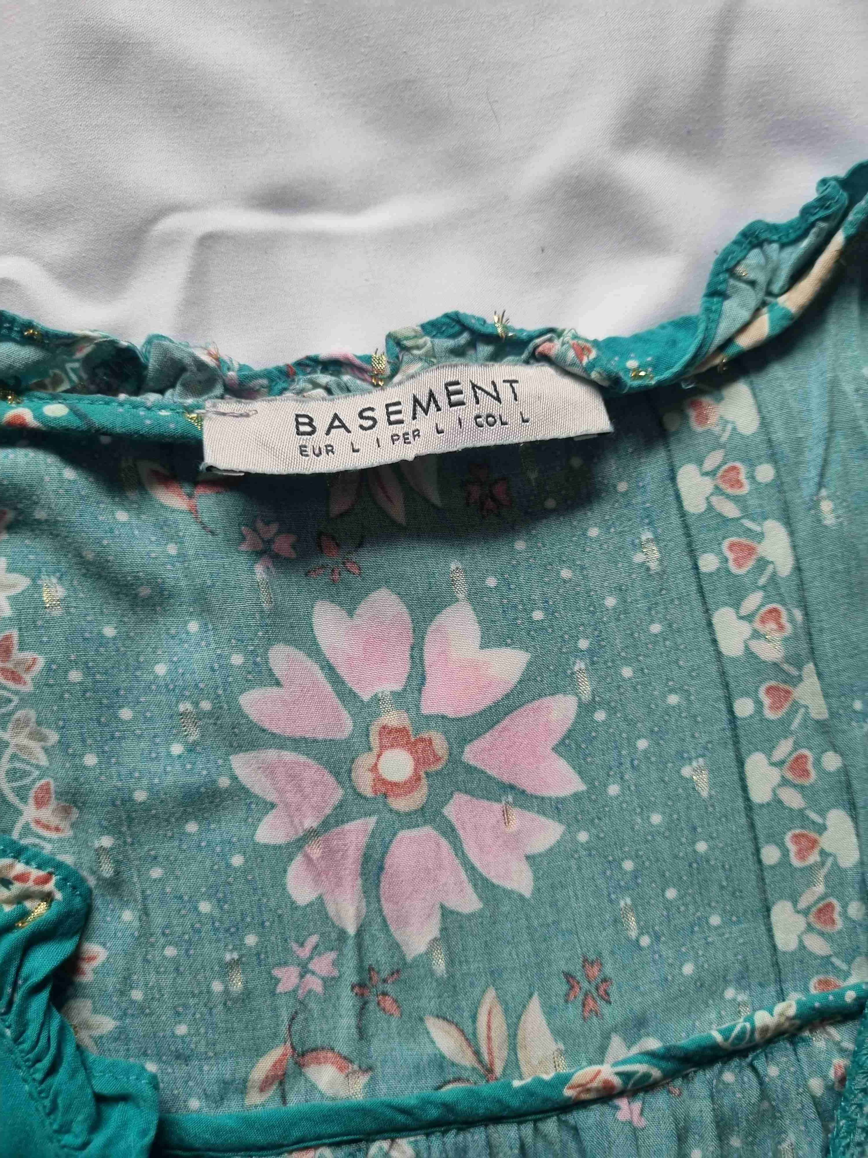 Vestido floral verde estilo bohemio - miniatura 3