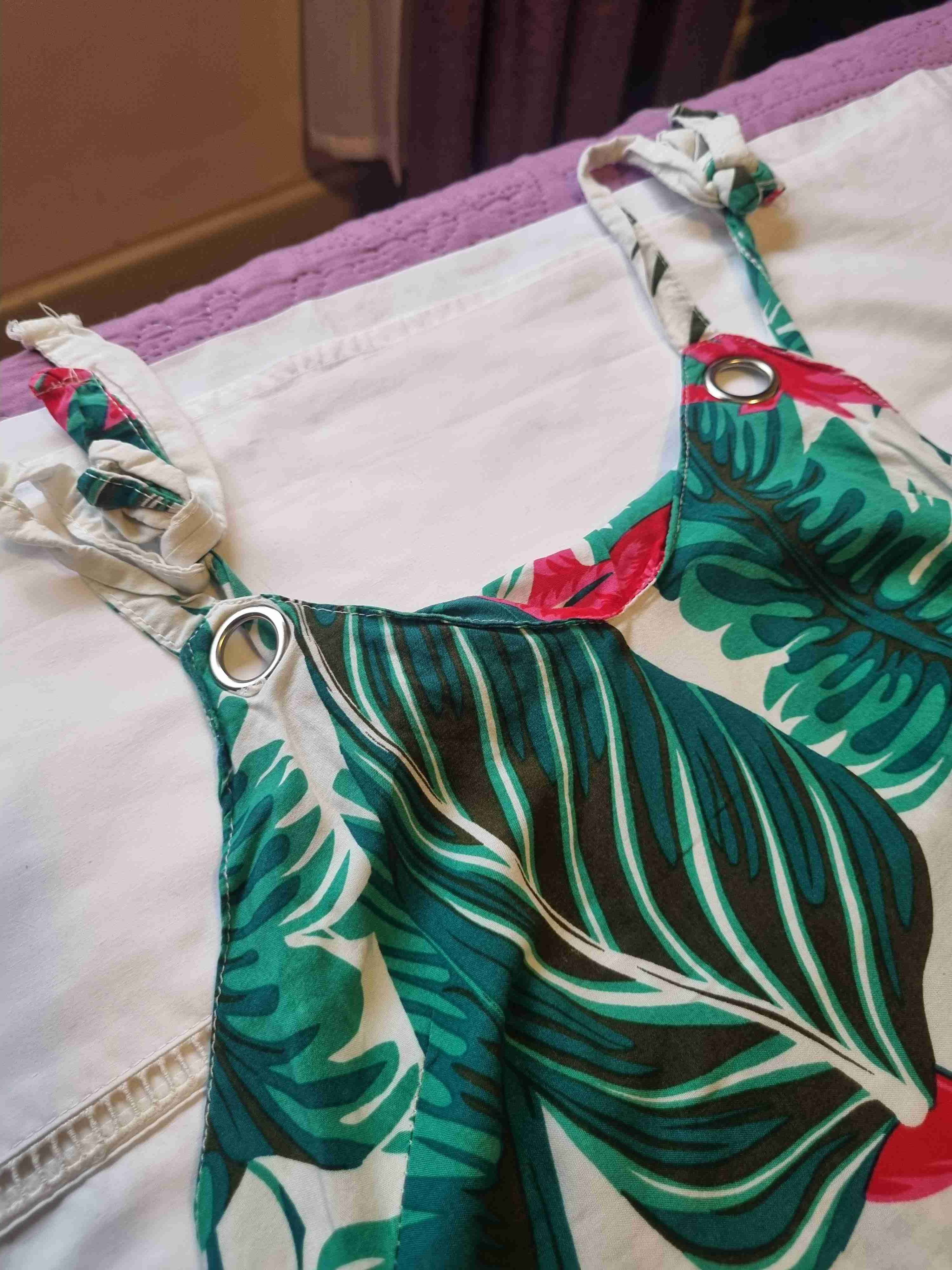 Vestido largo estampado tropical - miniatura 3
