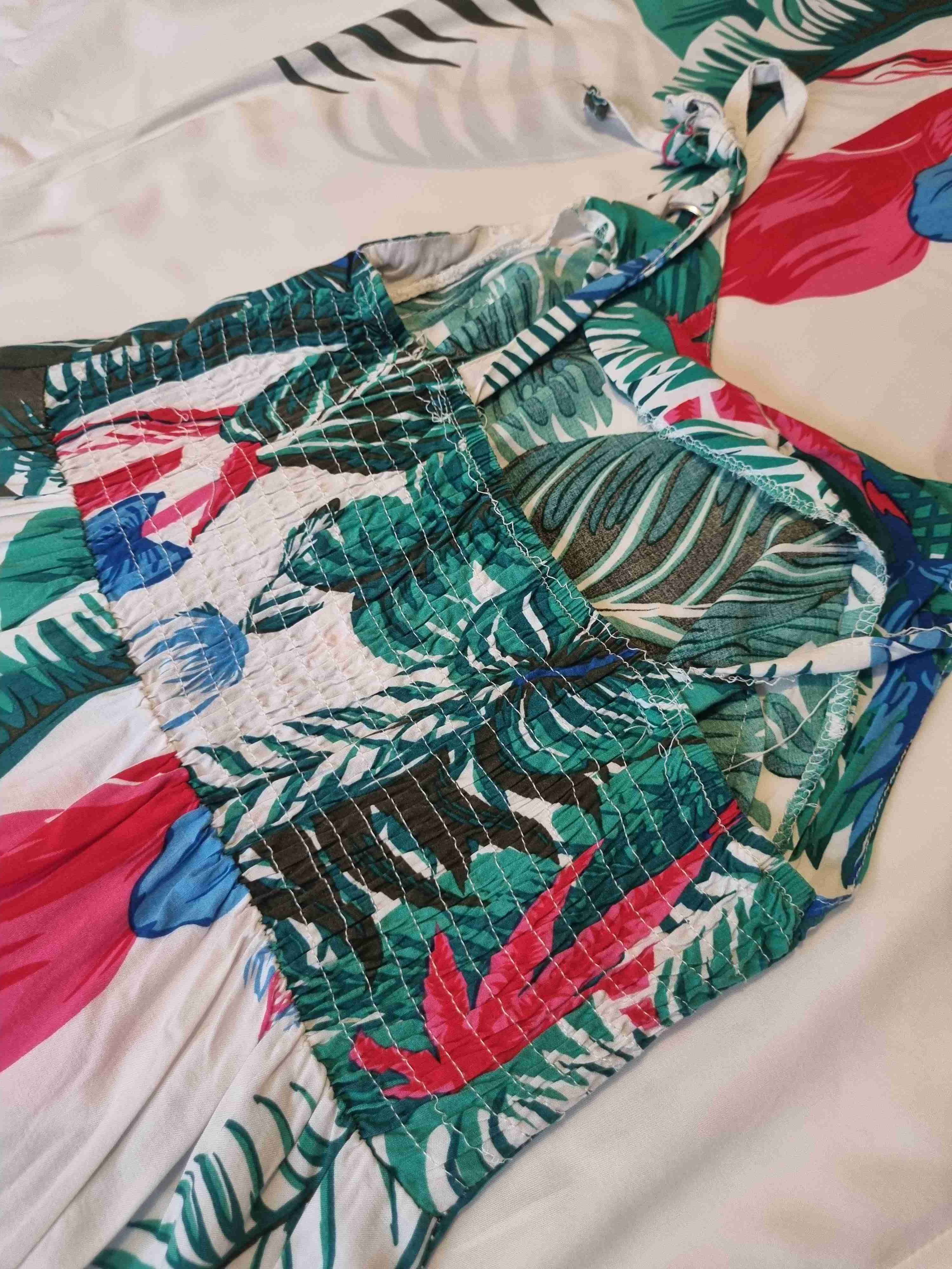 Vestido largo estampado tropical - miniatura 4
