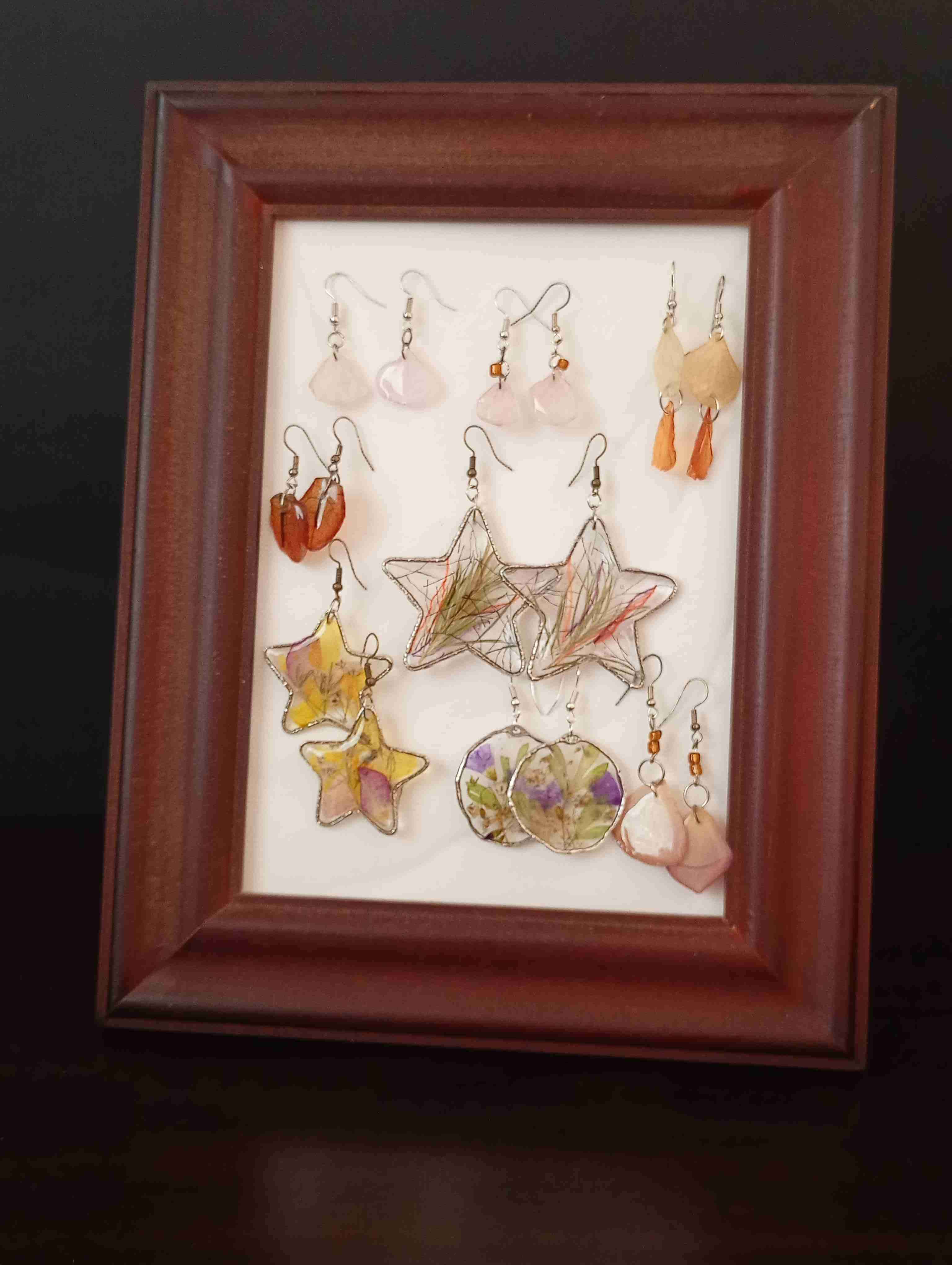Aros de resina con flores - miniatura 2