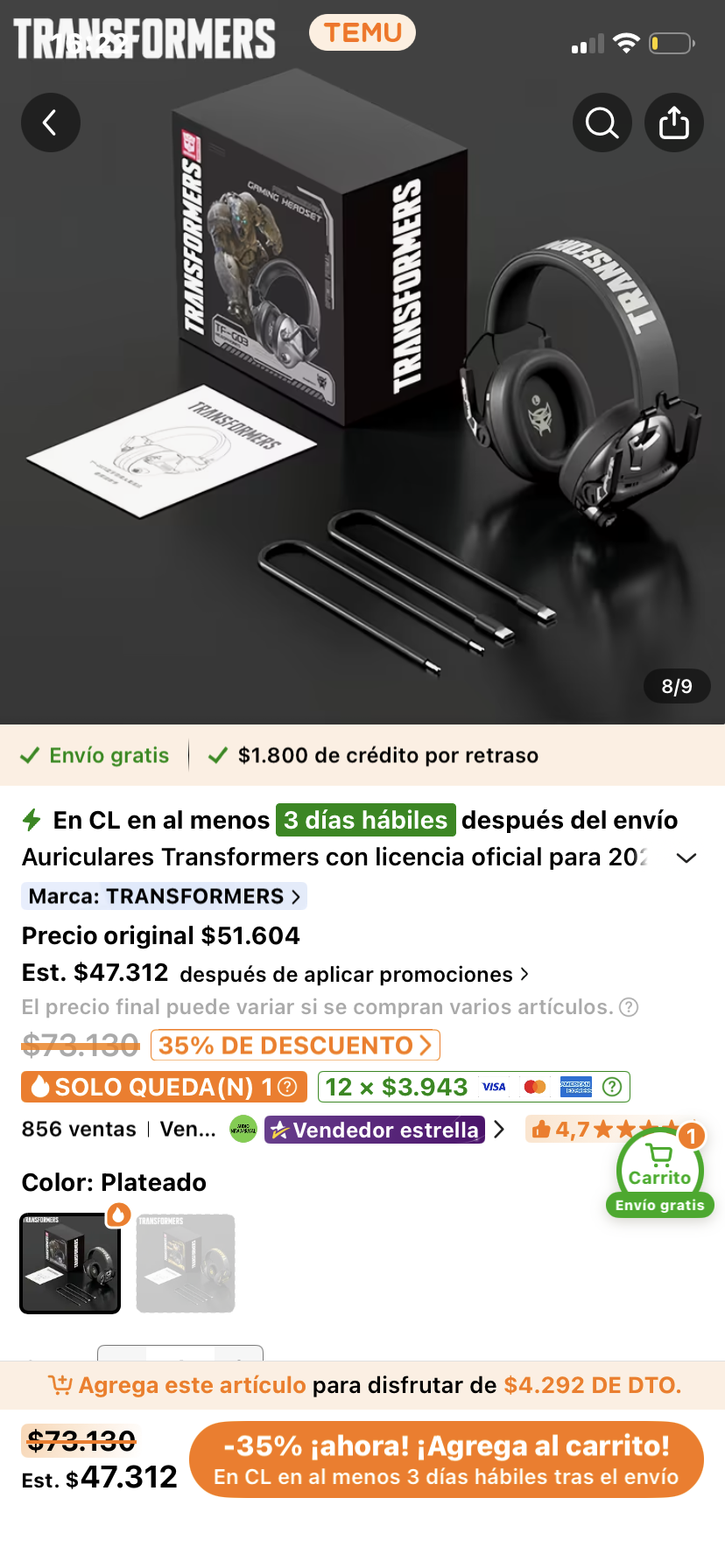 Audífonos de transformer nuevos - miniatura 2