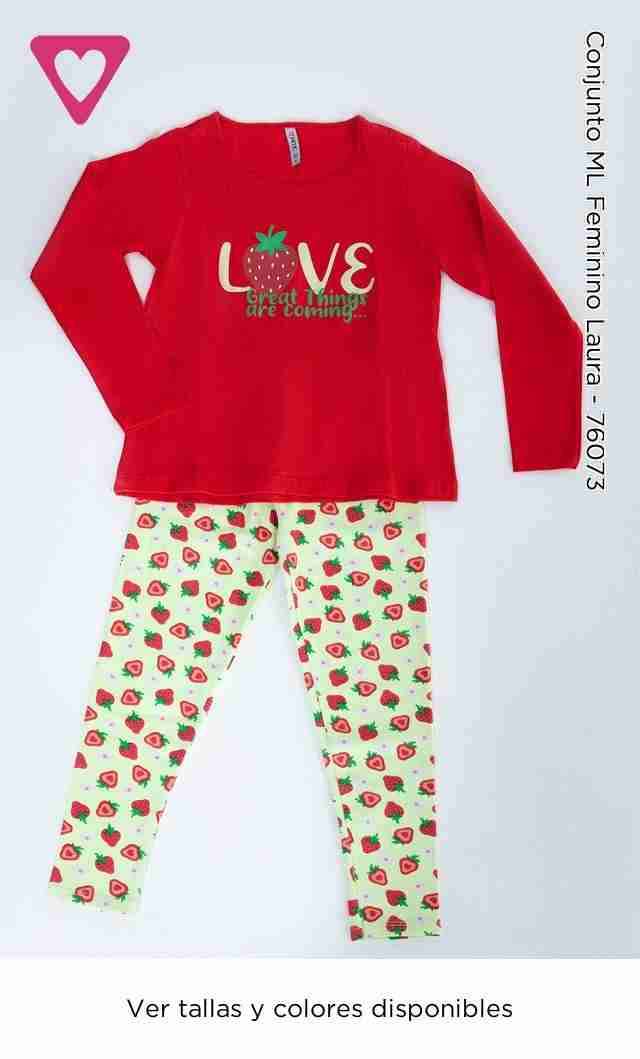 Conjunto infantil rojo con estampado