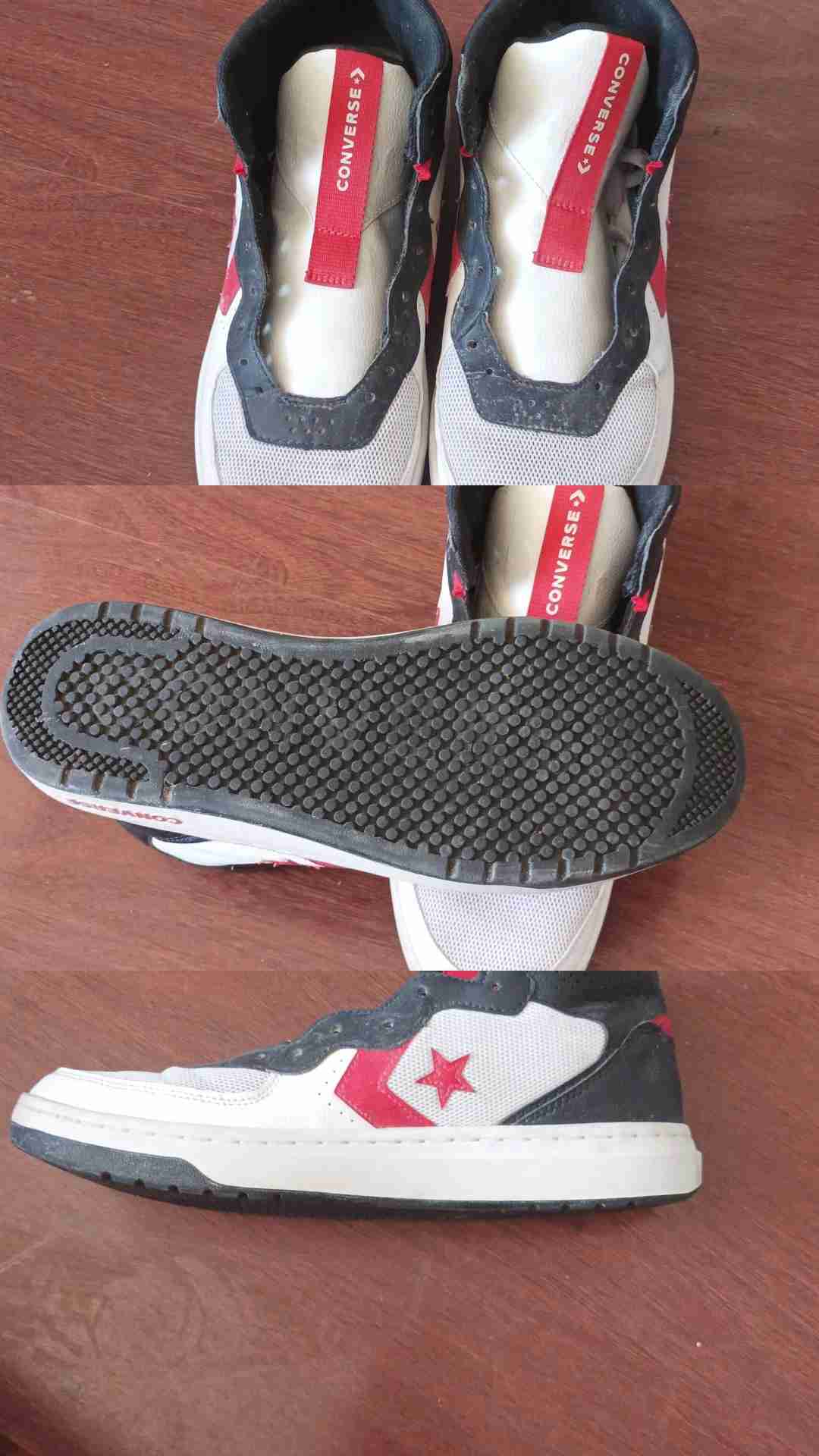 Zapatillas Converse blancas y rojas